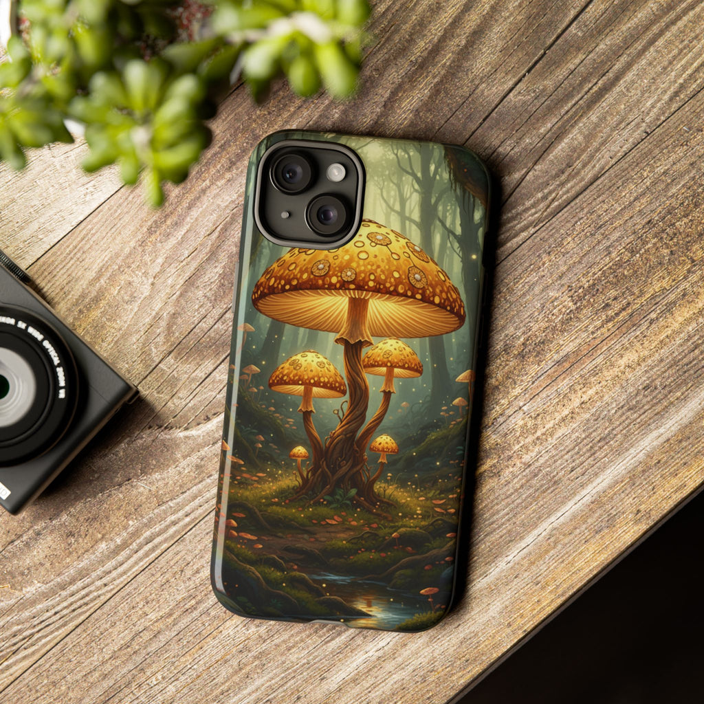 Mushroom Forest Tough Phone Case — Protective Fantasy Nature Design