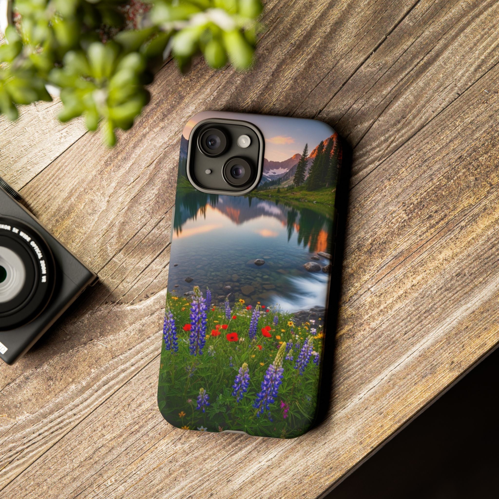 Mountain Wildflower Phone Case — Scenic Nature Tough Case
