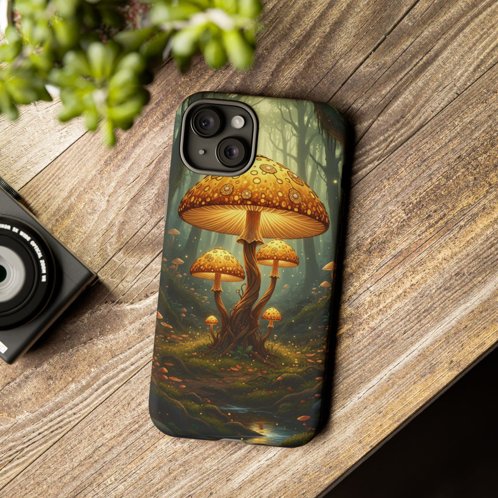 Mushroom Forest Tough Phone Case — Protective Fantasy Nature Design