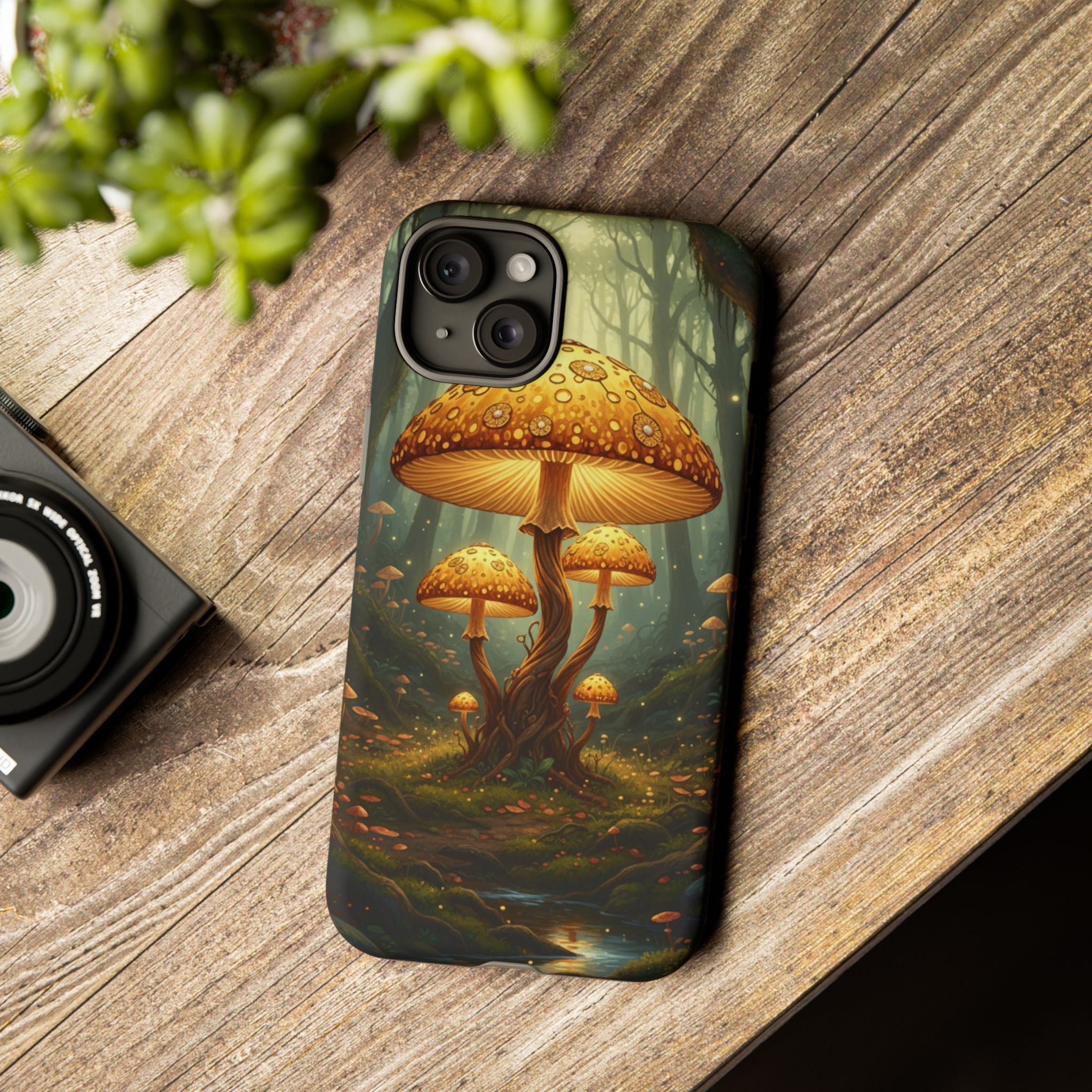Mushroom Forest Tough Phone Case — Protective Fantasy Nature Design