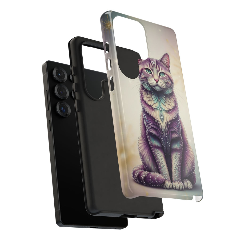 Mystic Cat Phone Case — Protective Tough Case with Enchanted Feline Design