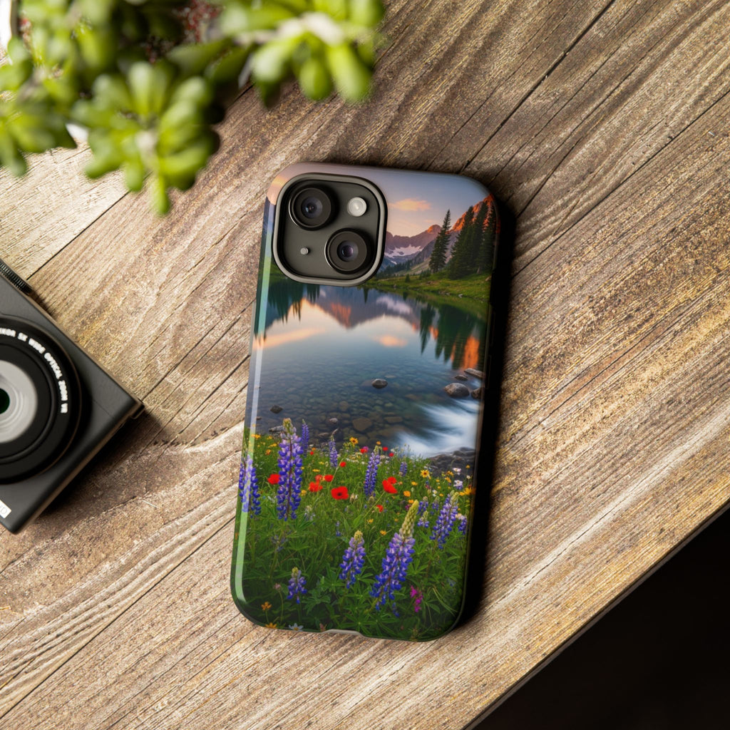 Mountain Wildflower Phone Case — Scenic Nature Tough Case