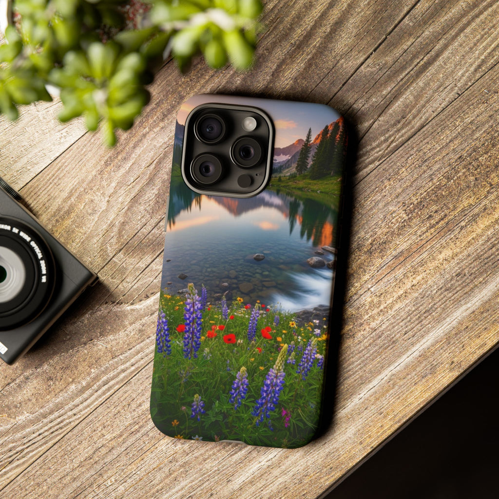 Mountain Wildflower Phone Case — Scenic Nature Tough Case