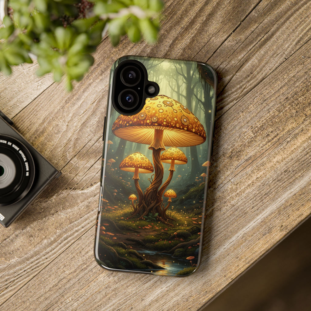 Mushroom Forest Tough Phone Case — Protective Fantasy Nature Design