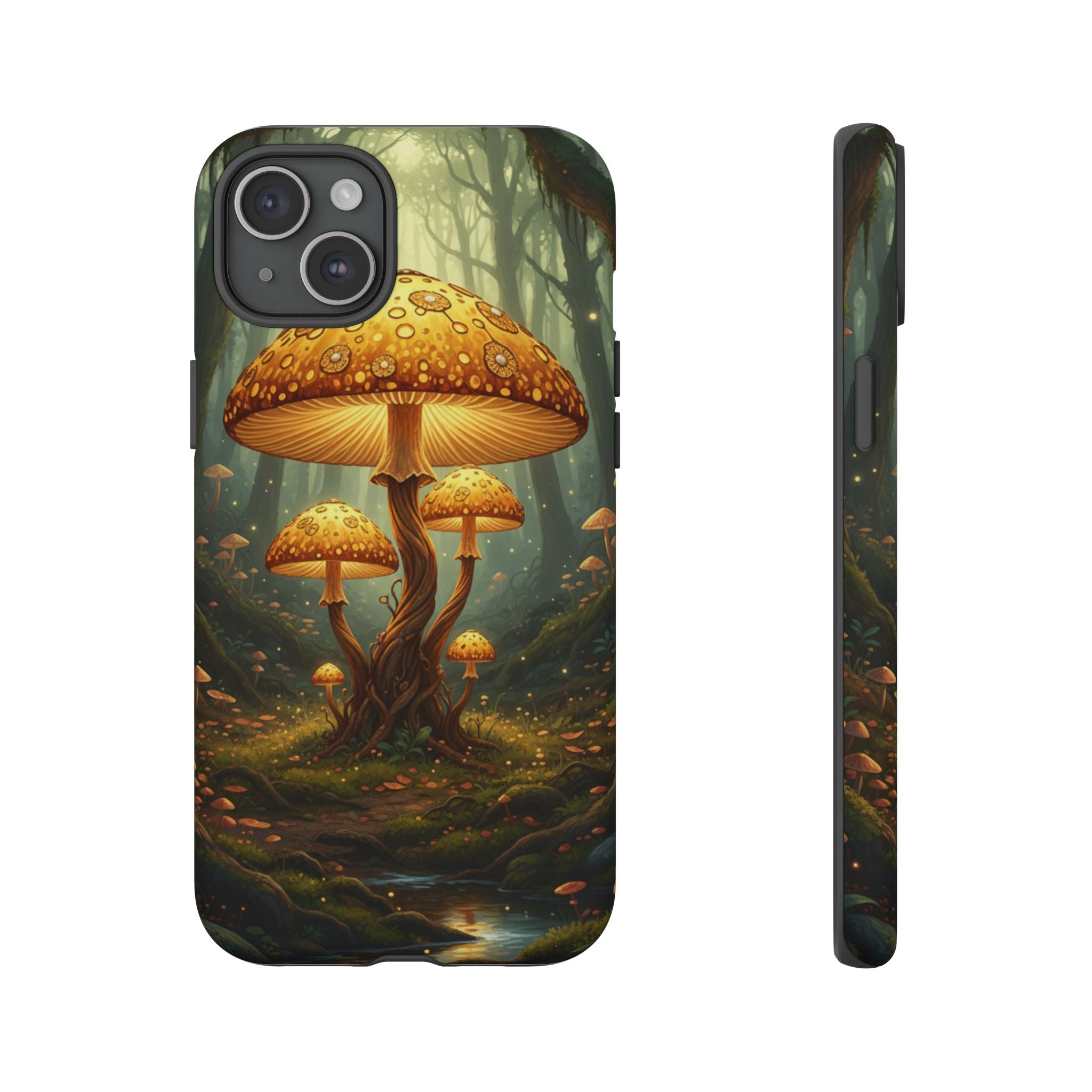 Mushroom Forest Tough Phone Case — Protective Fantasy Nature Design