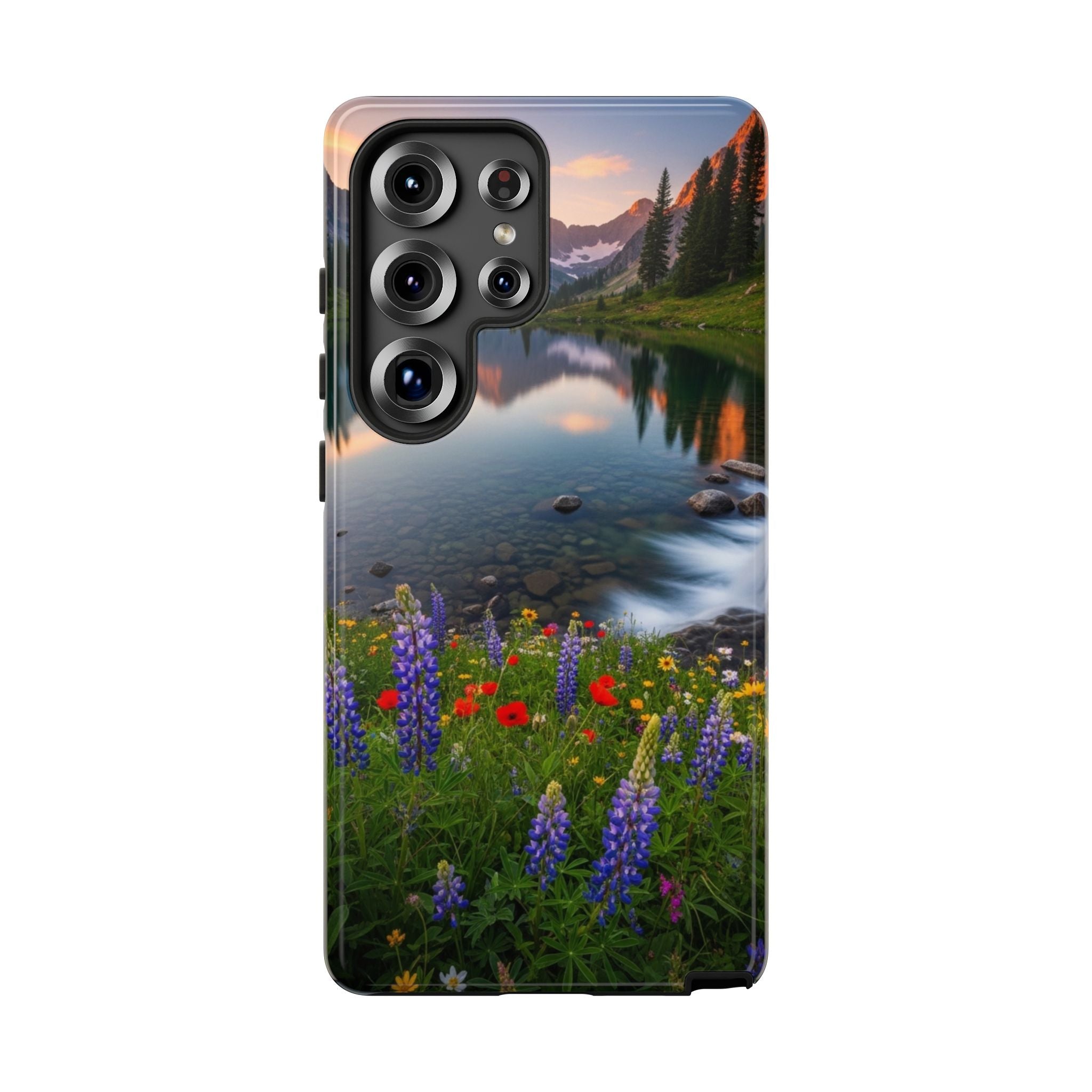 Mountain Wildflower Phone Case — Scenic Nature Tough Case
