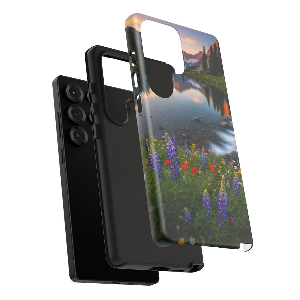 Mountain Wildflower Phone Case — Scenic Nature Tough Case