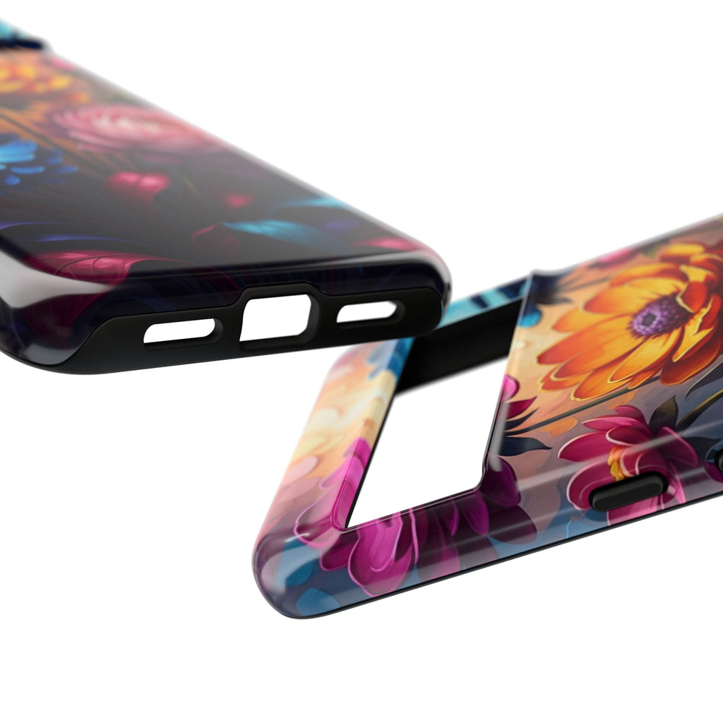 Floral Sunset Tough Phone Case — Vibrant Bloom Protective Cover