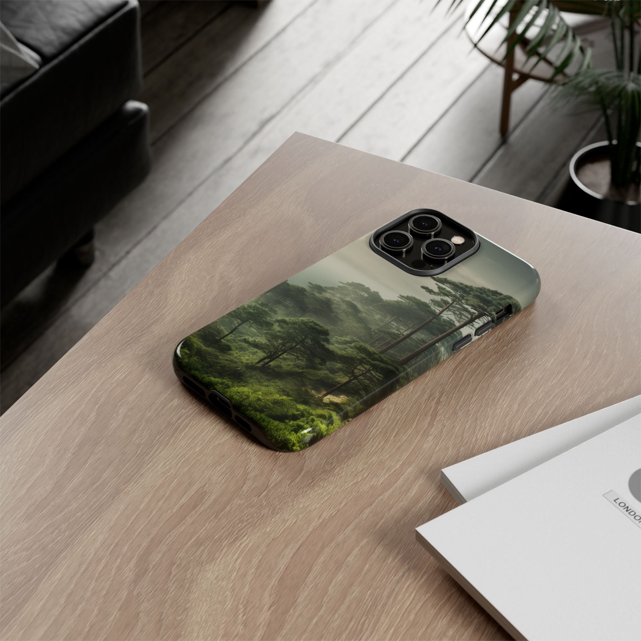 Phone Case, Tough Case for iPhone, Forest Print Phone Cover, Nature Lover Gift, Protective Phone Case, Outdoor Adventure Accessory