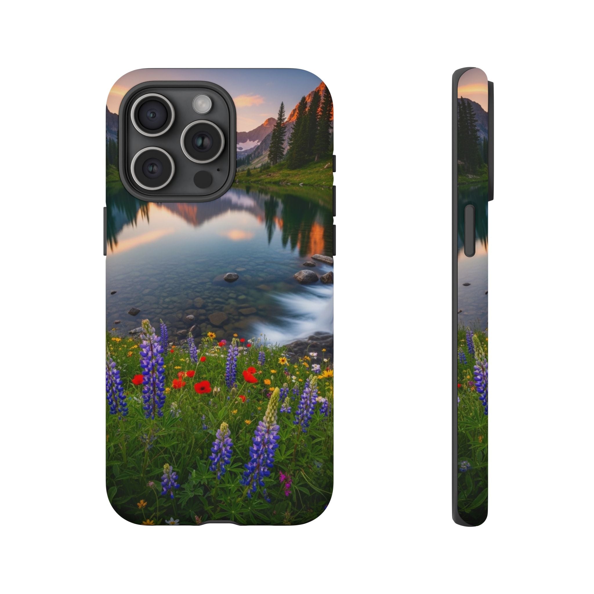 Mountain Wildflower Phone Case — Scenic Nature Tough Case