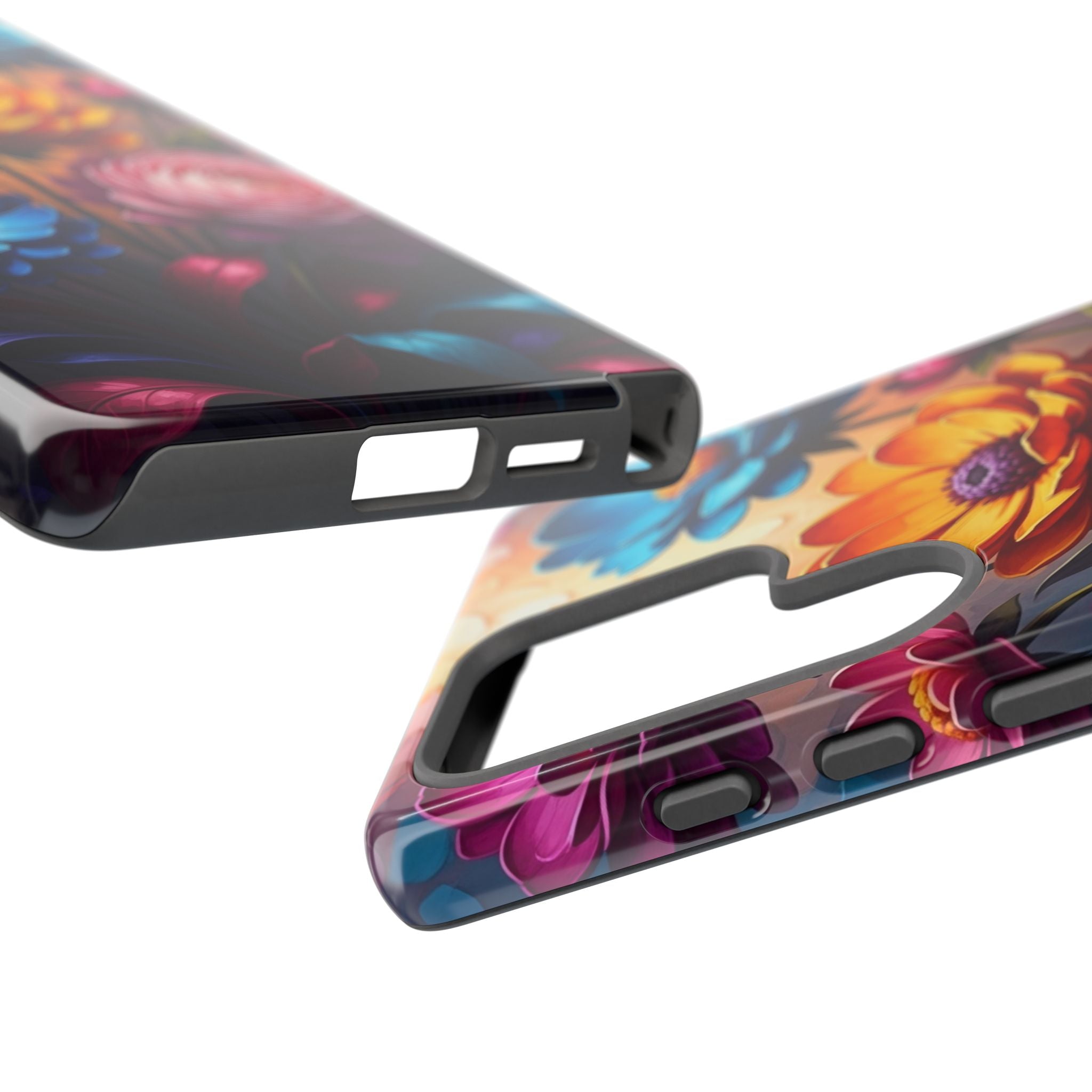 Floral Sunset Tough Phone Case — Vibrant Bloom Protective Cover