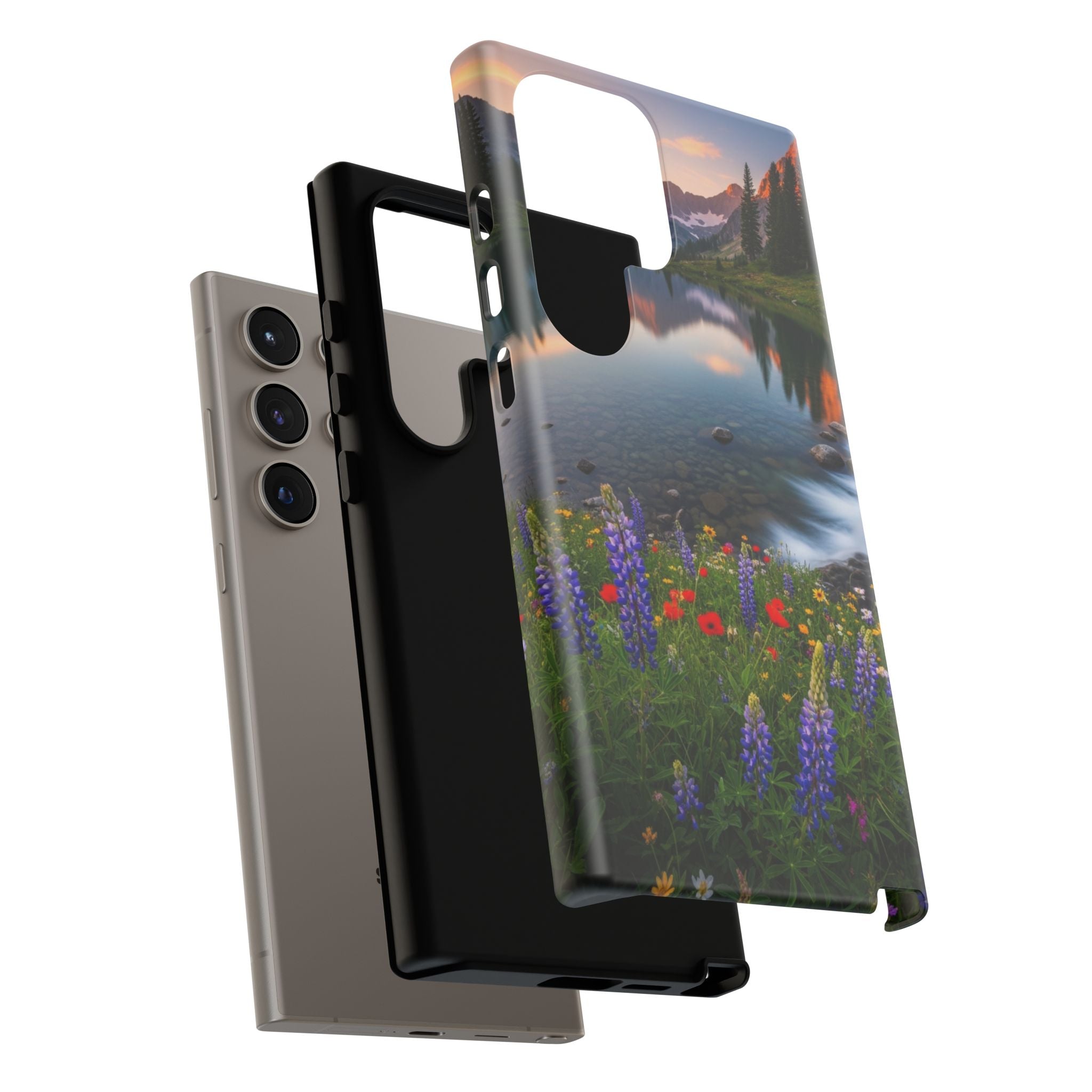 Mountain Wildflower Phone Case — Scenic Nature Tough Case