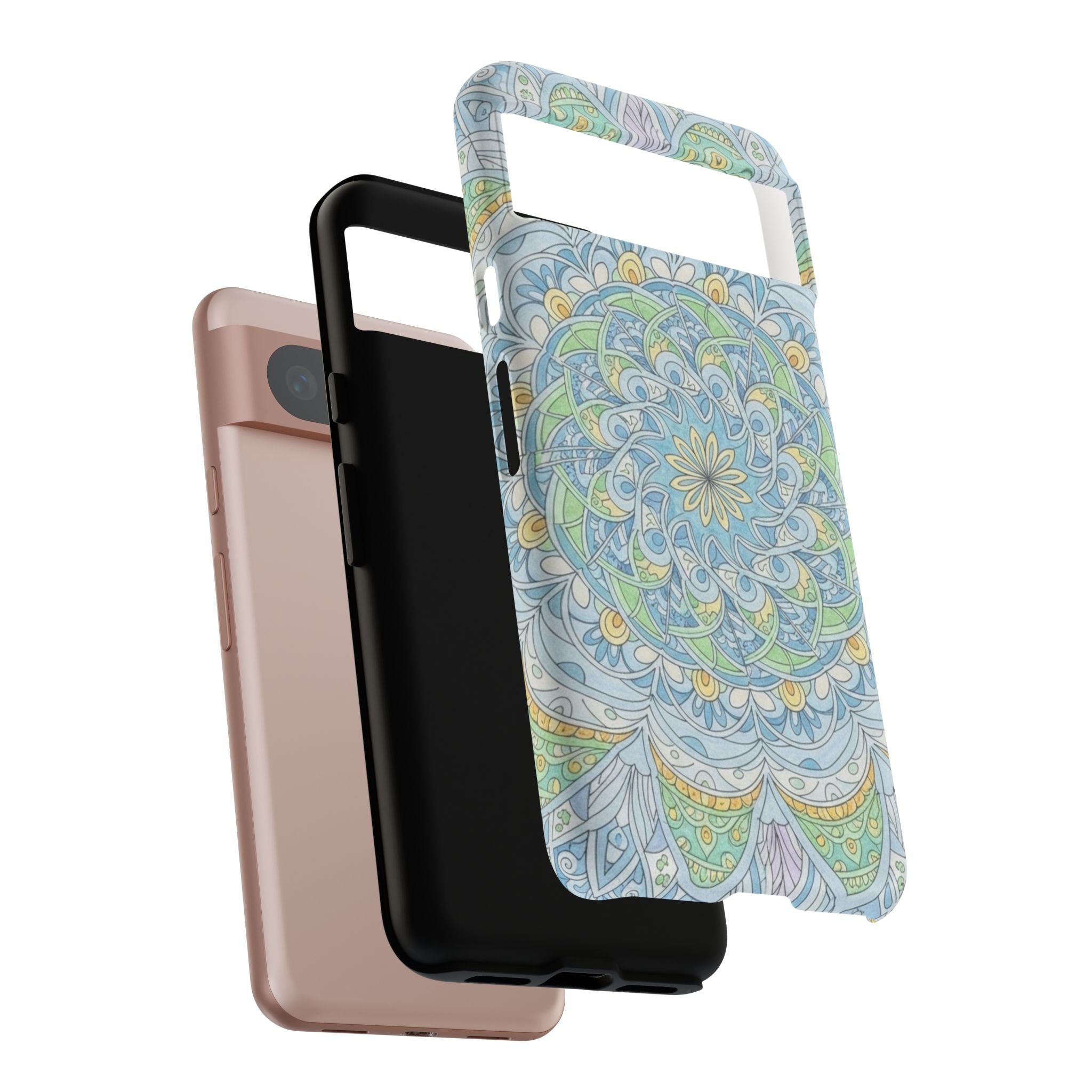 Mandala Floral Phone Case — Pastel Boho Tough Case