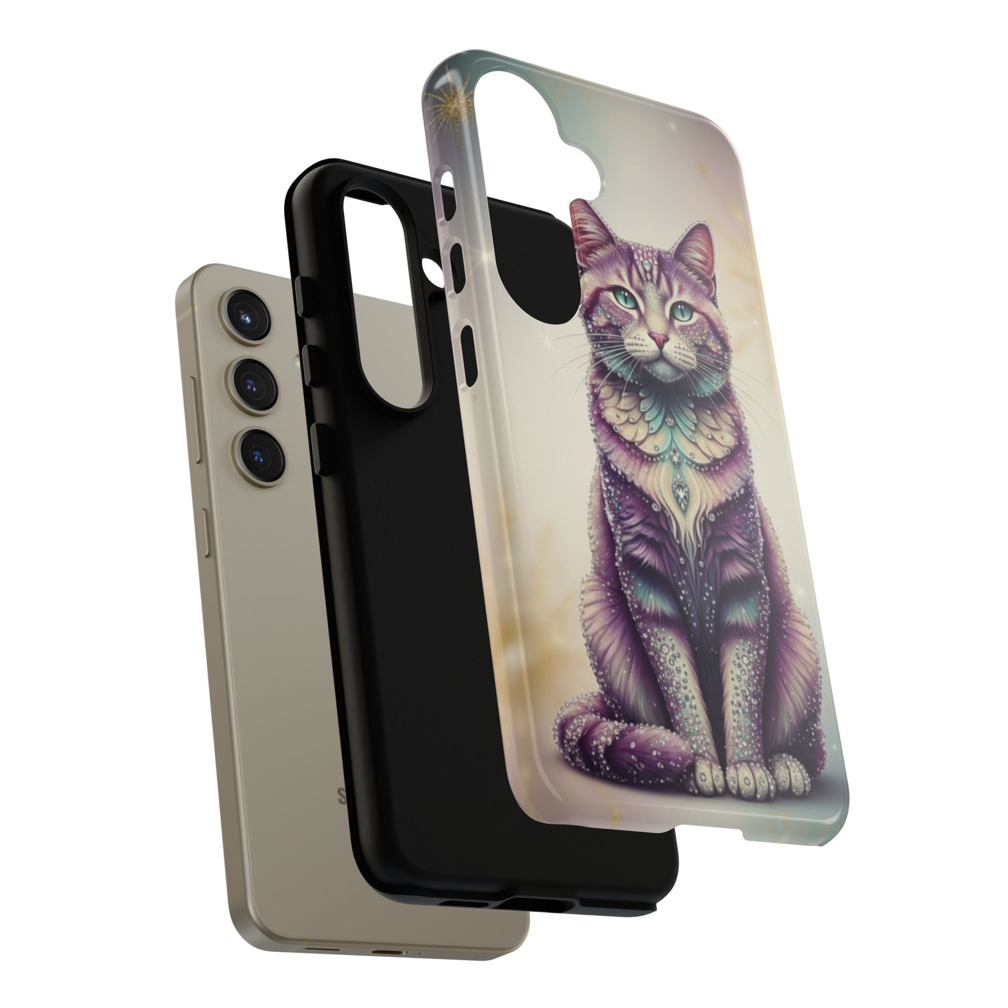 Mystic Cat Phone Case — Protective Tough Case with Enchanted Feline Design