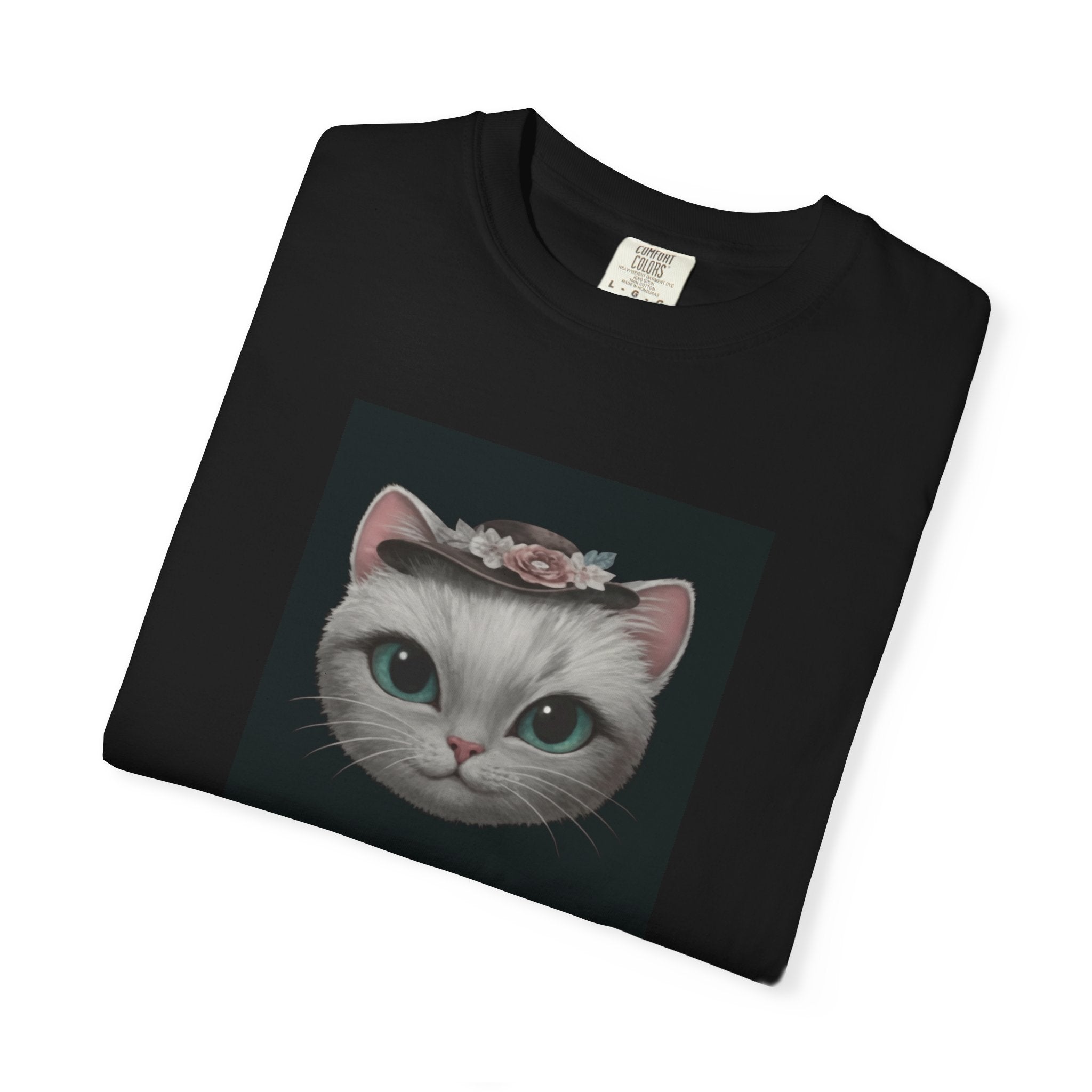 Cat Face Floral Crown T-Shirt