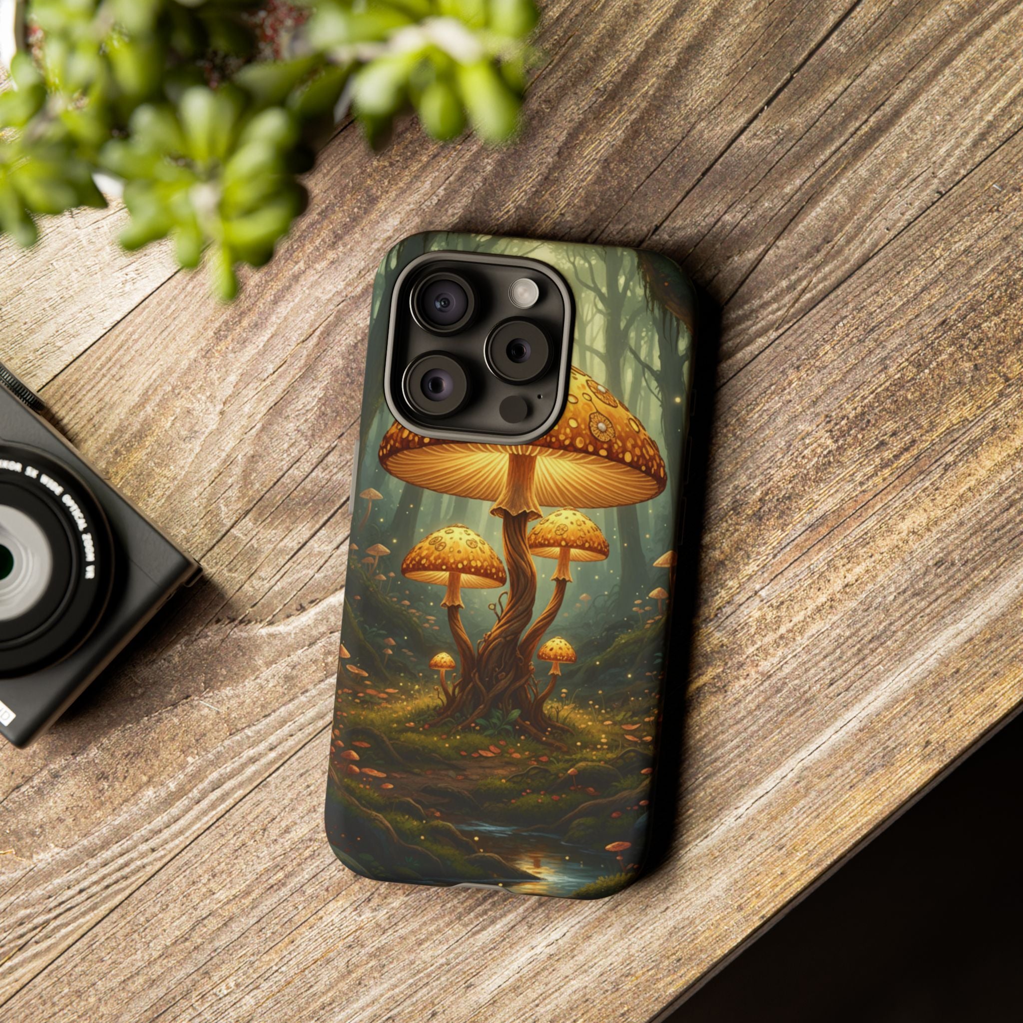 Mushroom Forest Tough Phone Case — Protective Fantasy Nature Design