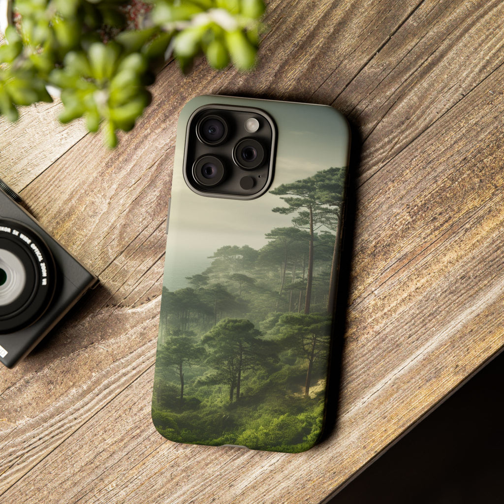 Phone Case, Tough Case for iPhone, Forest Print Phone Cover, Nature Lover Gift, Protective Phone Case, Outdoor Adventure Accessory