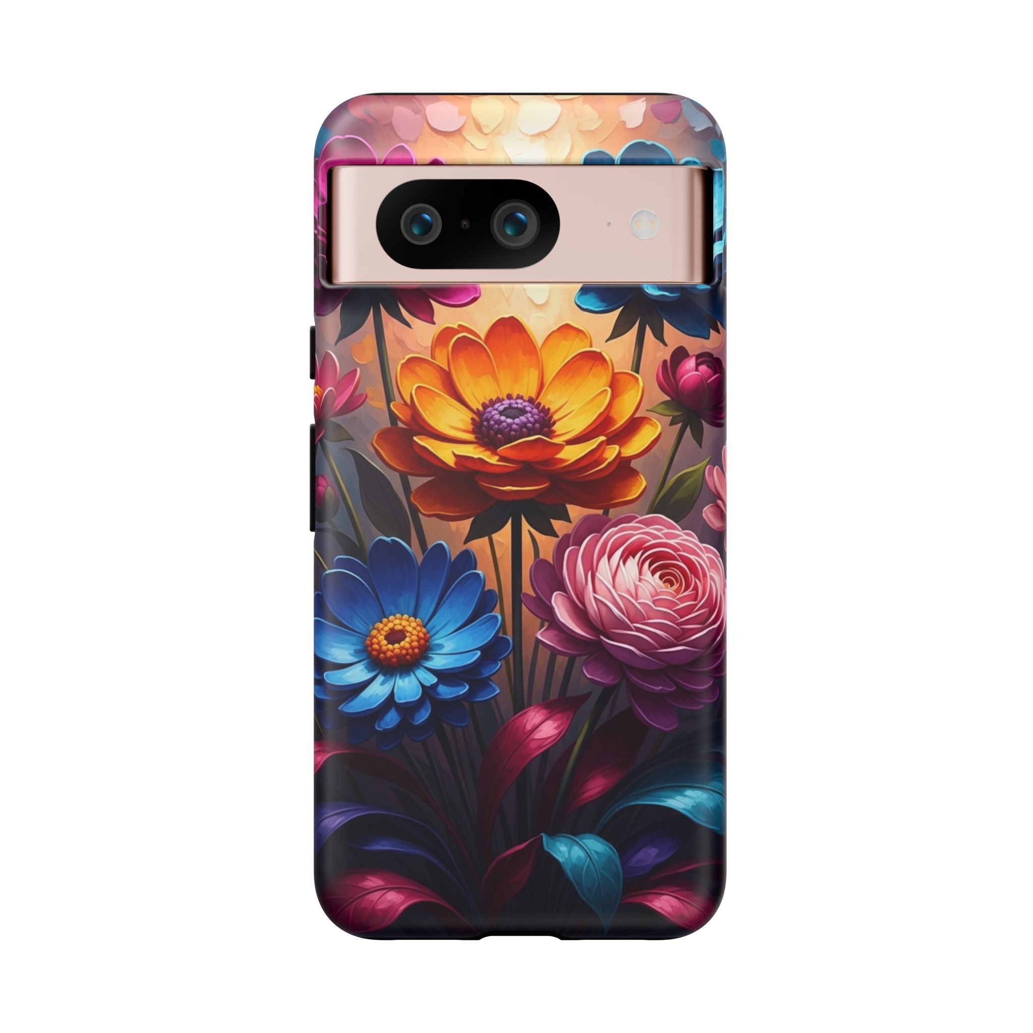 Floral Sunset Tough Phone Case — Vibrant Bloom Protective Cover