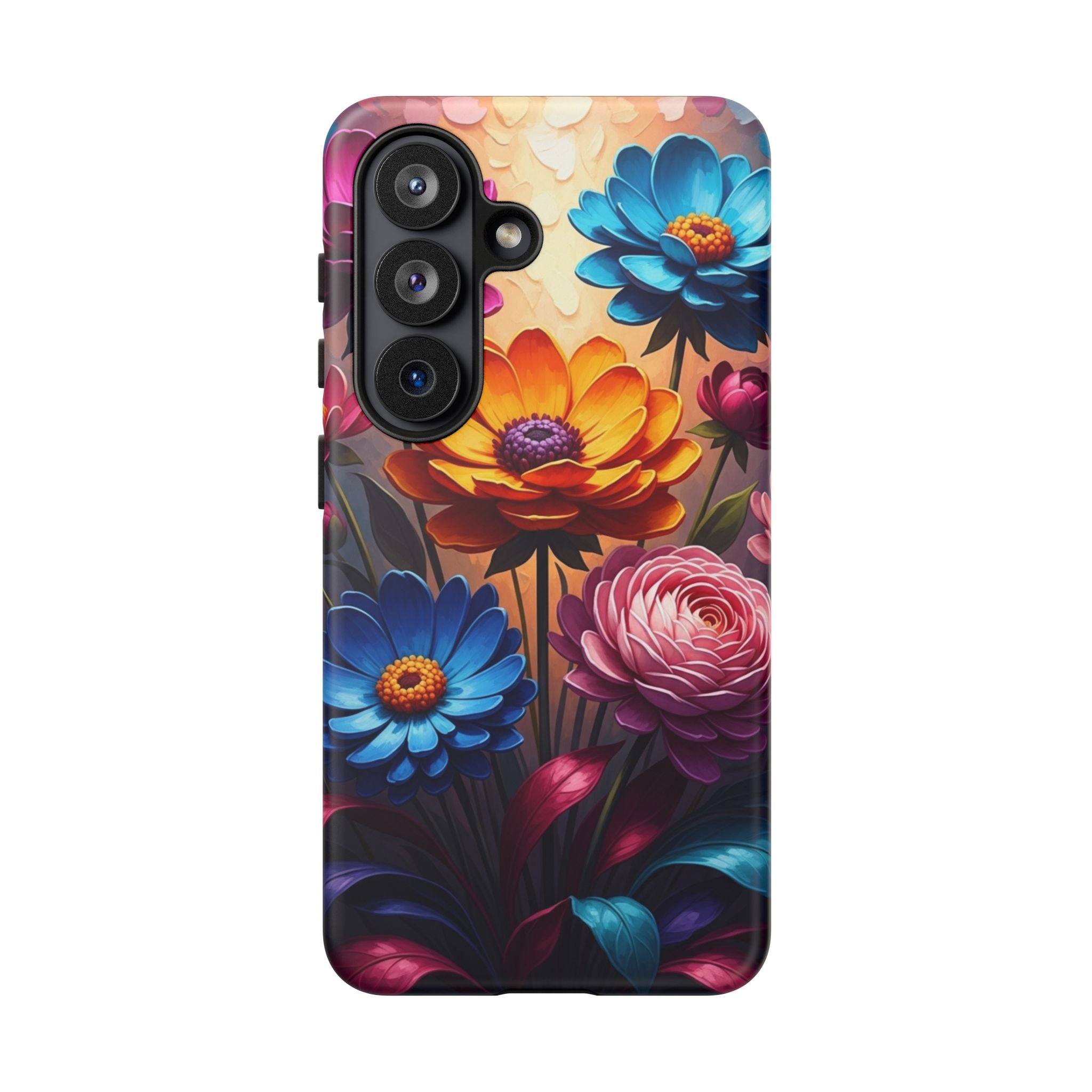 Floral Sunset Tough Phone Case — Vibrant Bloom Protective Cover