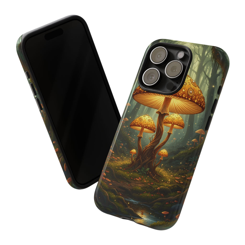 Mushroom Forest Tough Phone Case — Protective Fantasy Nature Design
