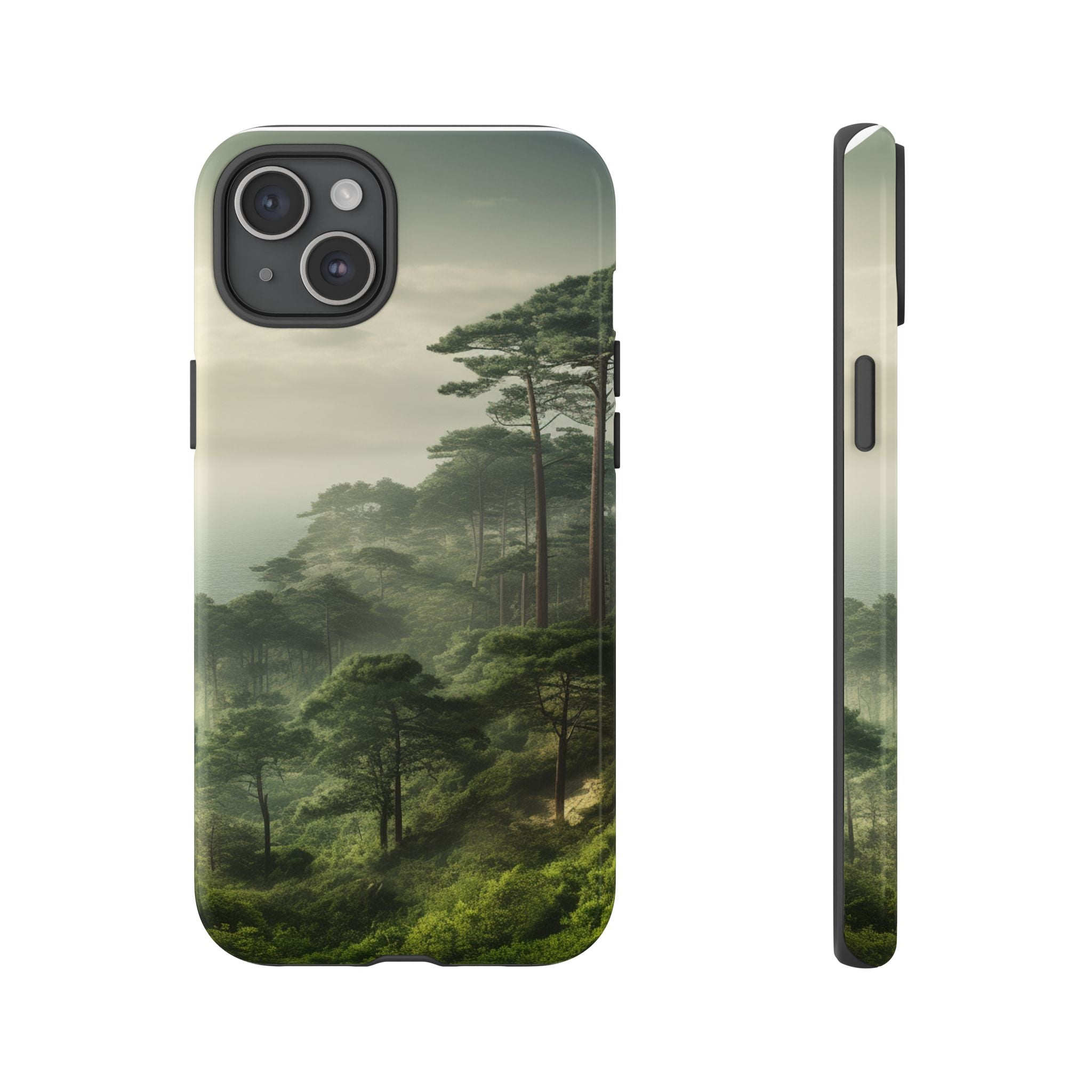 Phone Case, Tough Case for iPhone, Forest Print Phone Cover, Nature Lover Gift, Protective Phone Case, Outdoor Adventure Accessory
