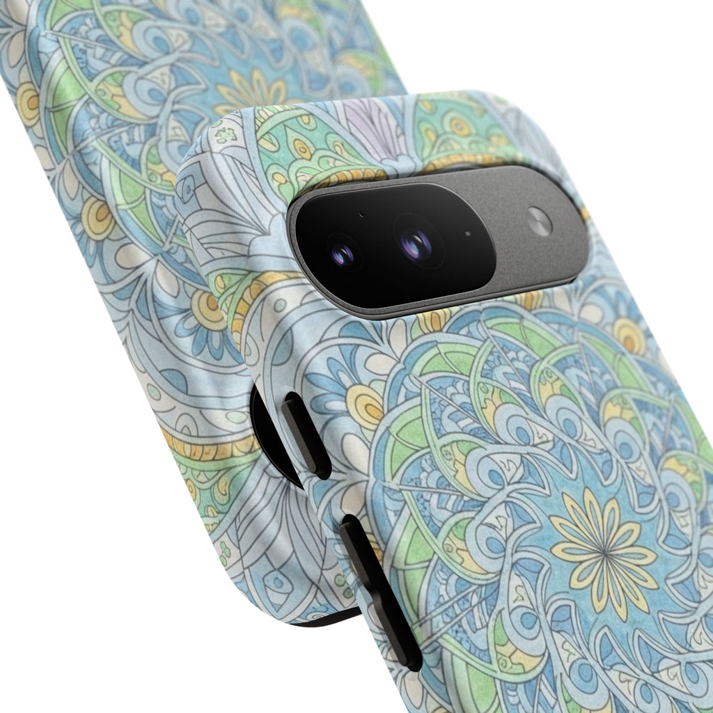 Mandala Floral Phone Case — Pastel Boho Tough Case