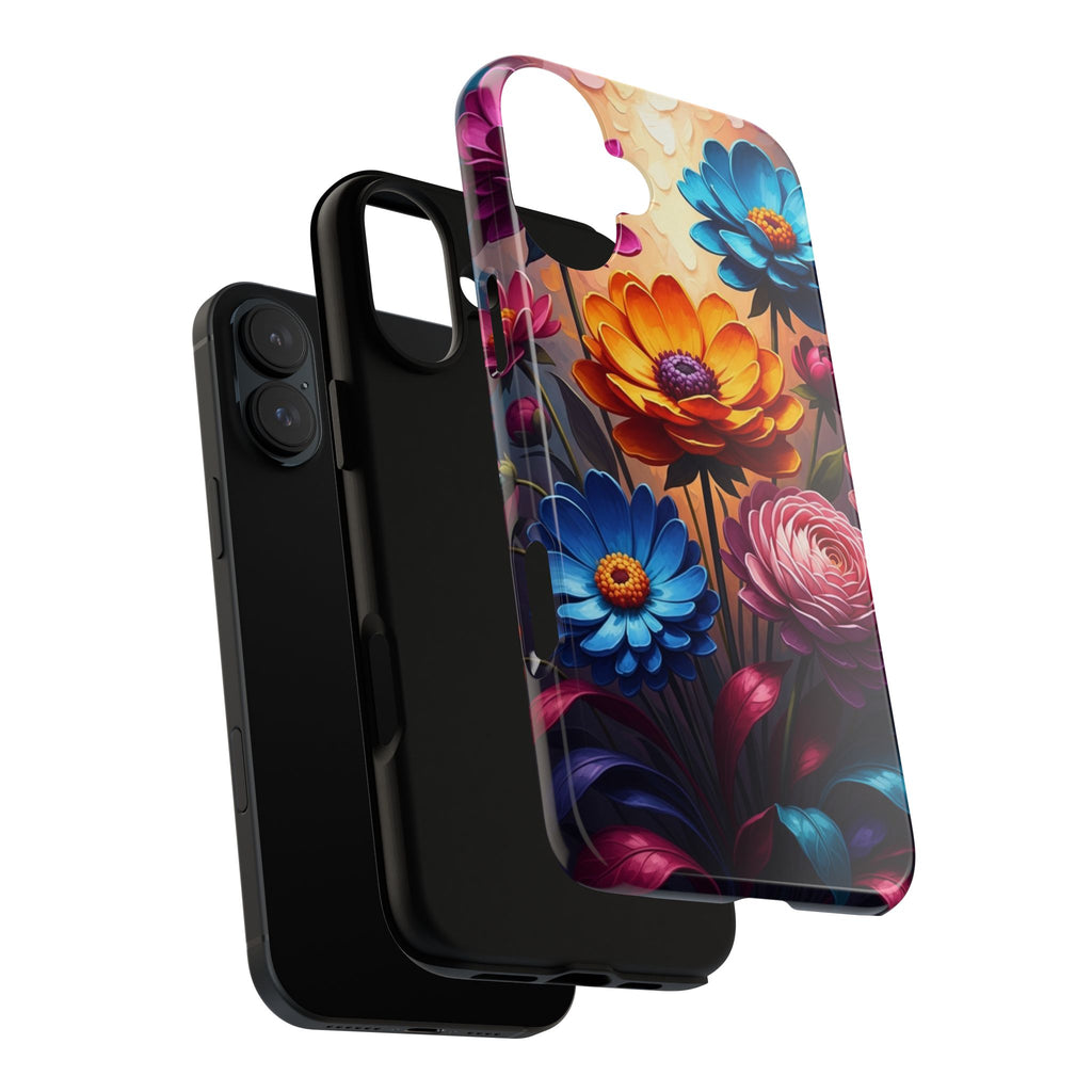 Floral Sunset Tough Phone Case — Vibrant Bloom Protective Cover