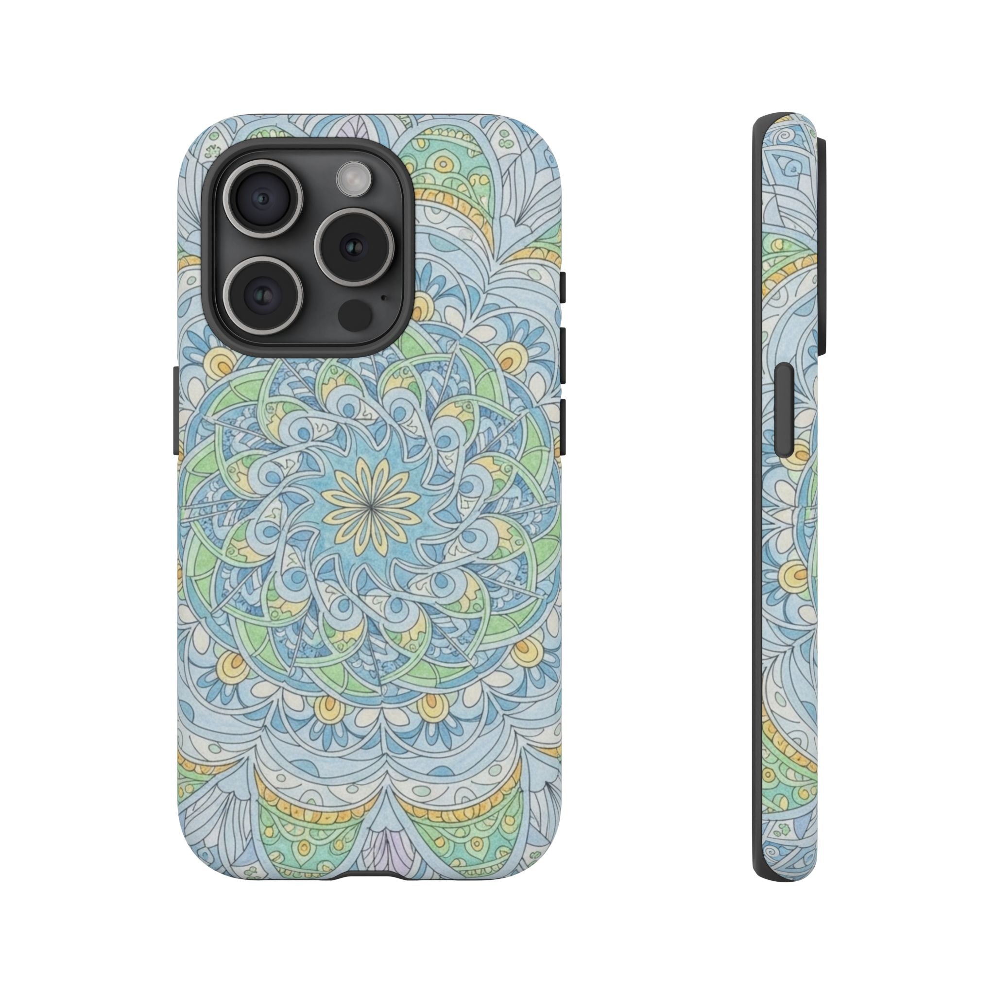Mandala Floral Phone Case — Pastel Boho Tough Case