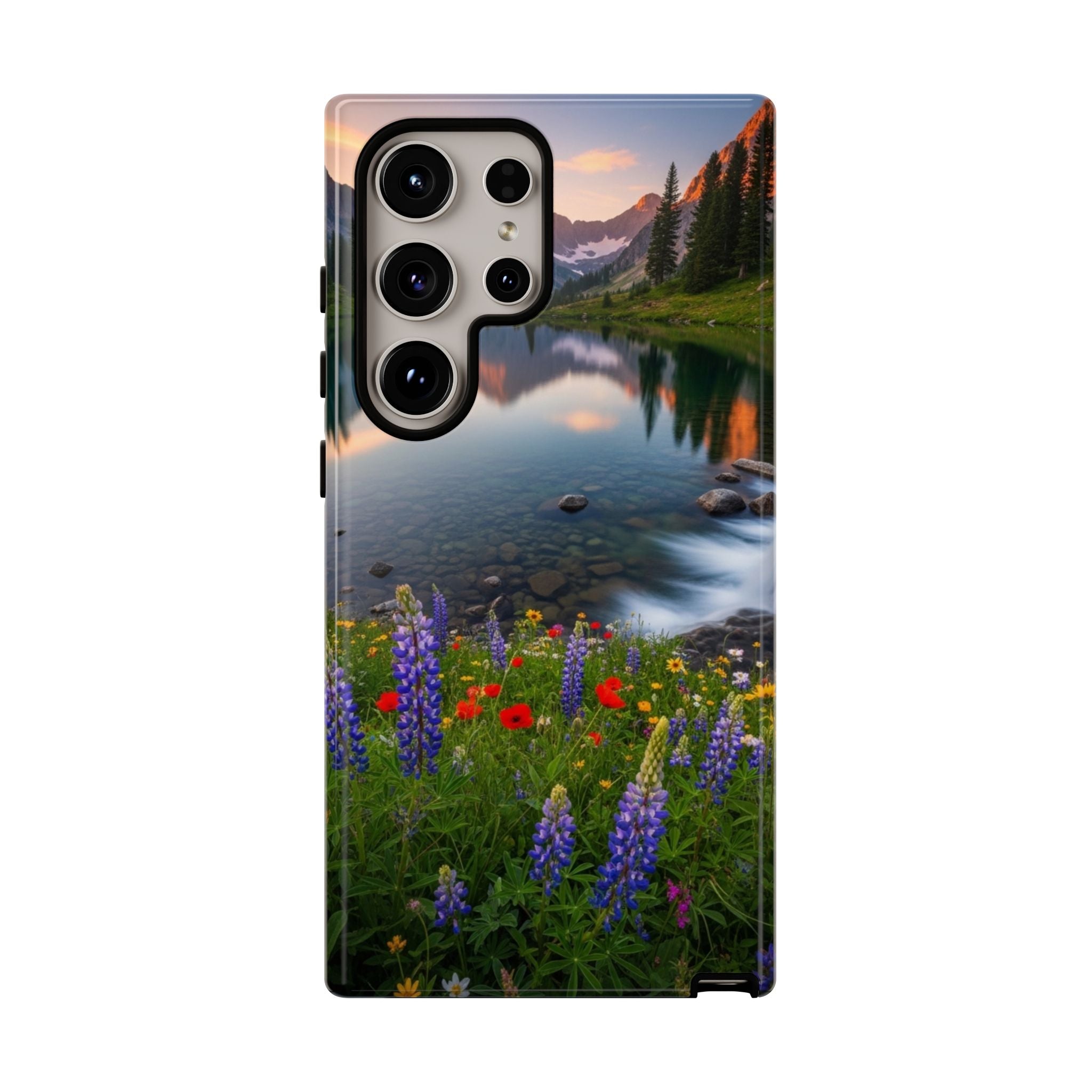 Mountain Wildflower Phone Case — Scenic Nature Tough Case