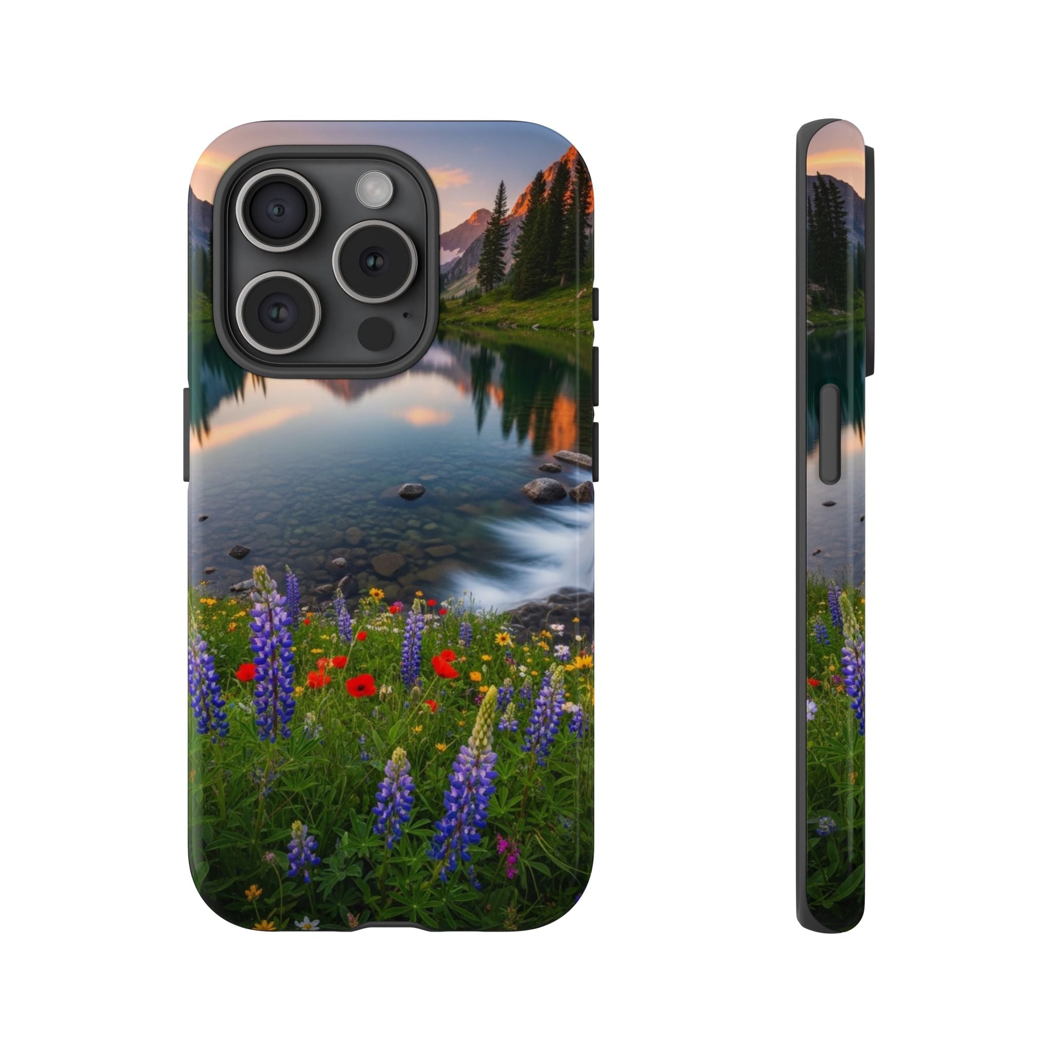 Mountain Wildflower Phone Case — Scenic Nature Tough Case