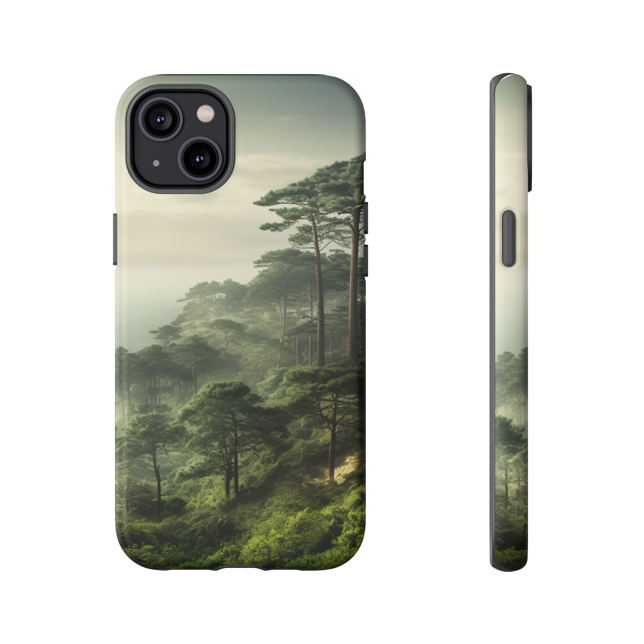 Phone Case, Tough Case for iPhone, Forest Print Phone Cover, Nature Lover Gift, Protective Phone Case, Outdoor Adventure Accessory