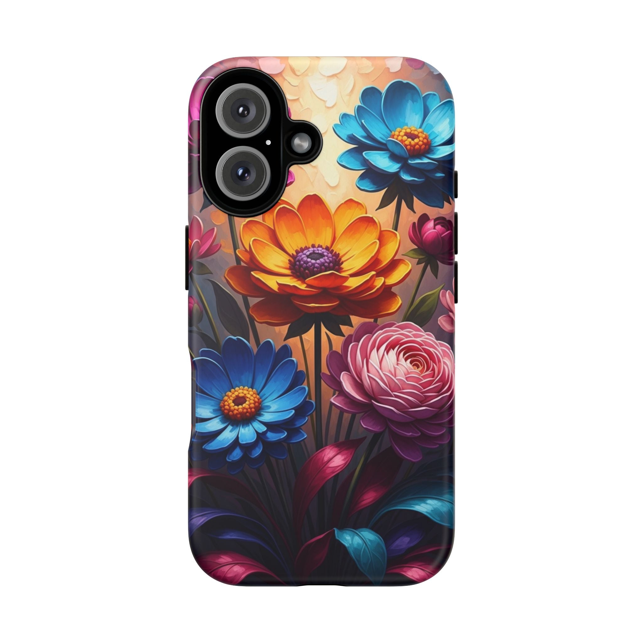 Floral Sunset Tough Phone Case — Vibrant Bloom Protective Cover
