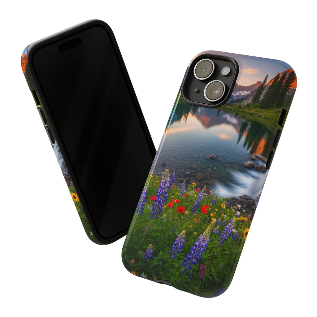 Mountain Wildflower Phone Case — Scenic Nature Tough Case