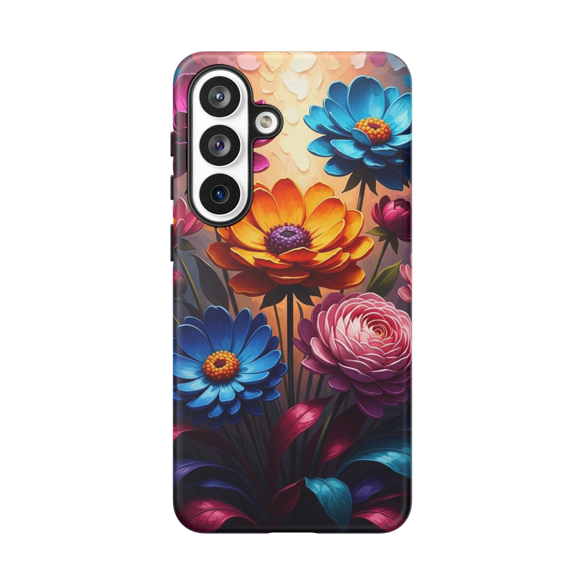 Floral Sunset Tough Phone Case — Vibrant Bloom Protective Cover