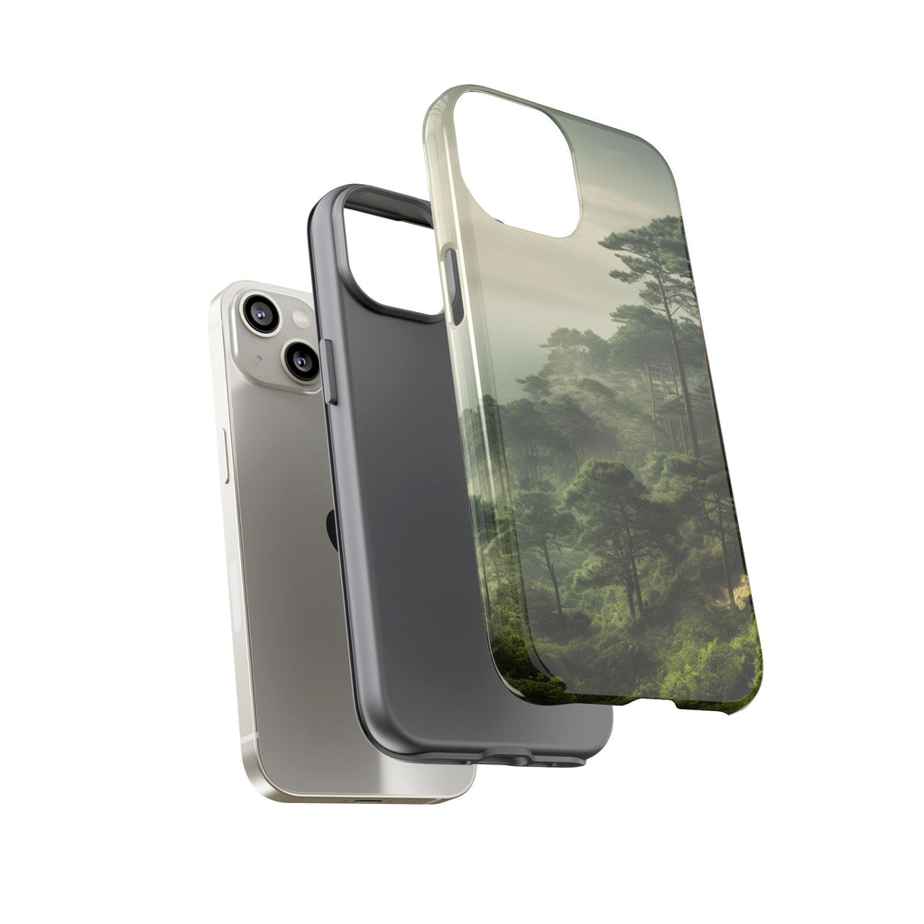Phone Case, Tough Case for iPhone, Forest Print Phone Cover, Nature Lover Gift, Protective Phone Case, Outdoor Adventure Accessory