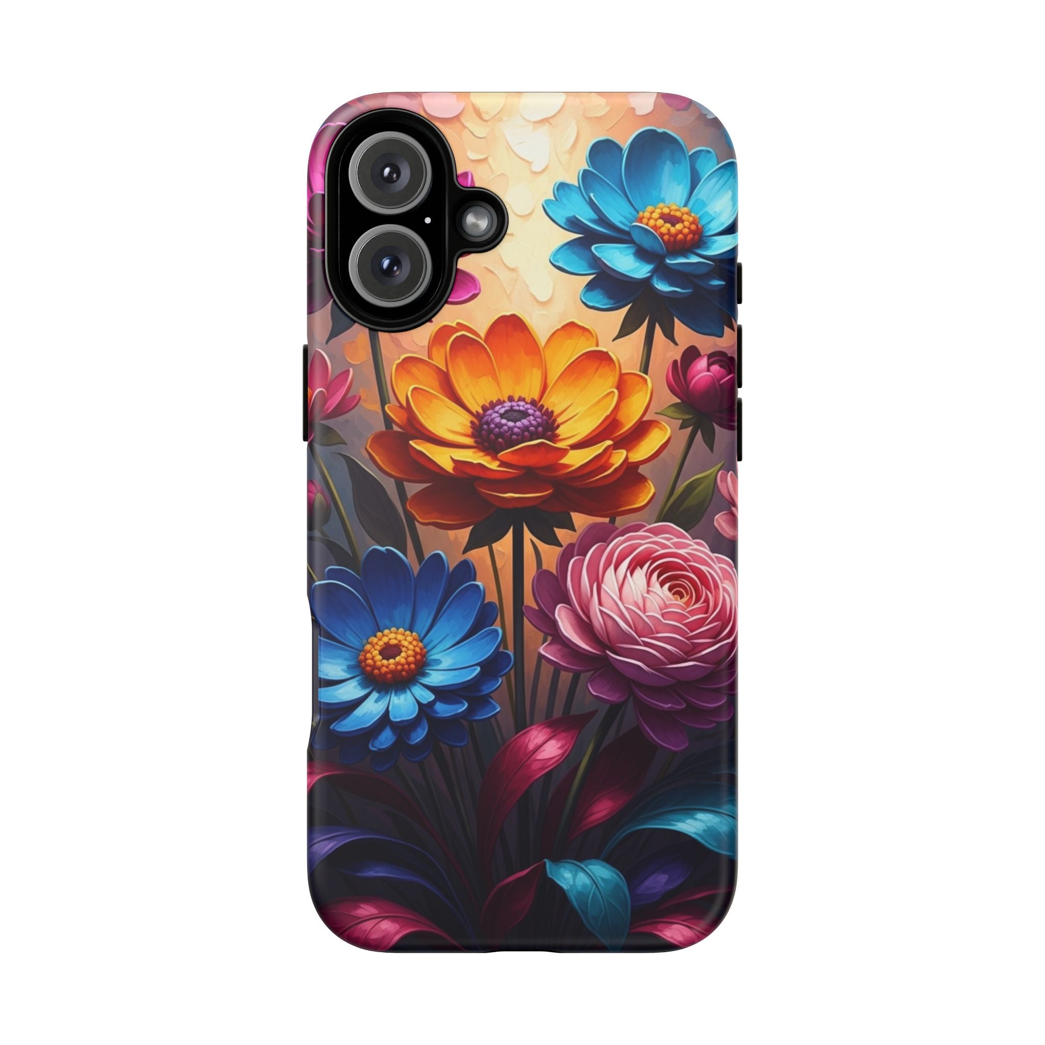 Floral Sunset Tough Phone Case — Vibrant Bloom Protective Cover