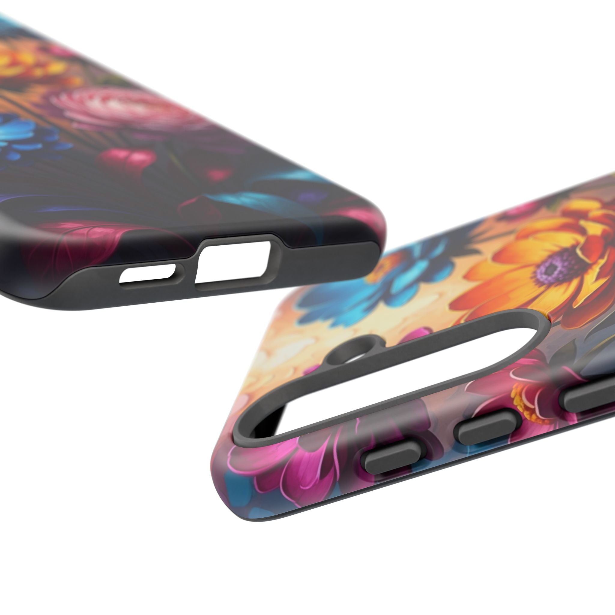 Floral Sunset Tough Phone Case — Vibrant Bloom Protective Cover