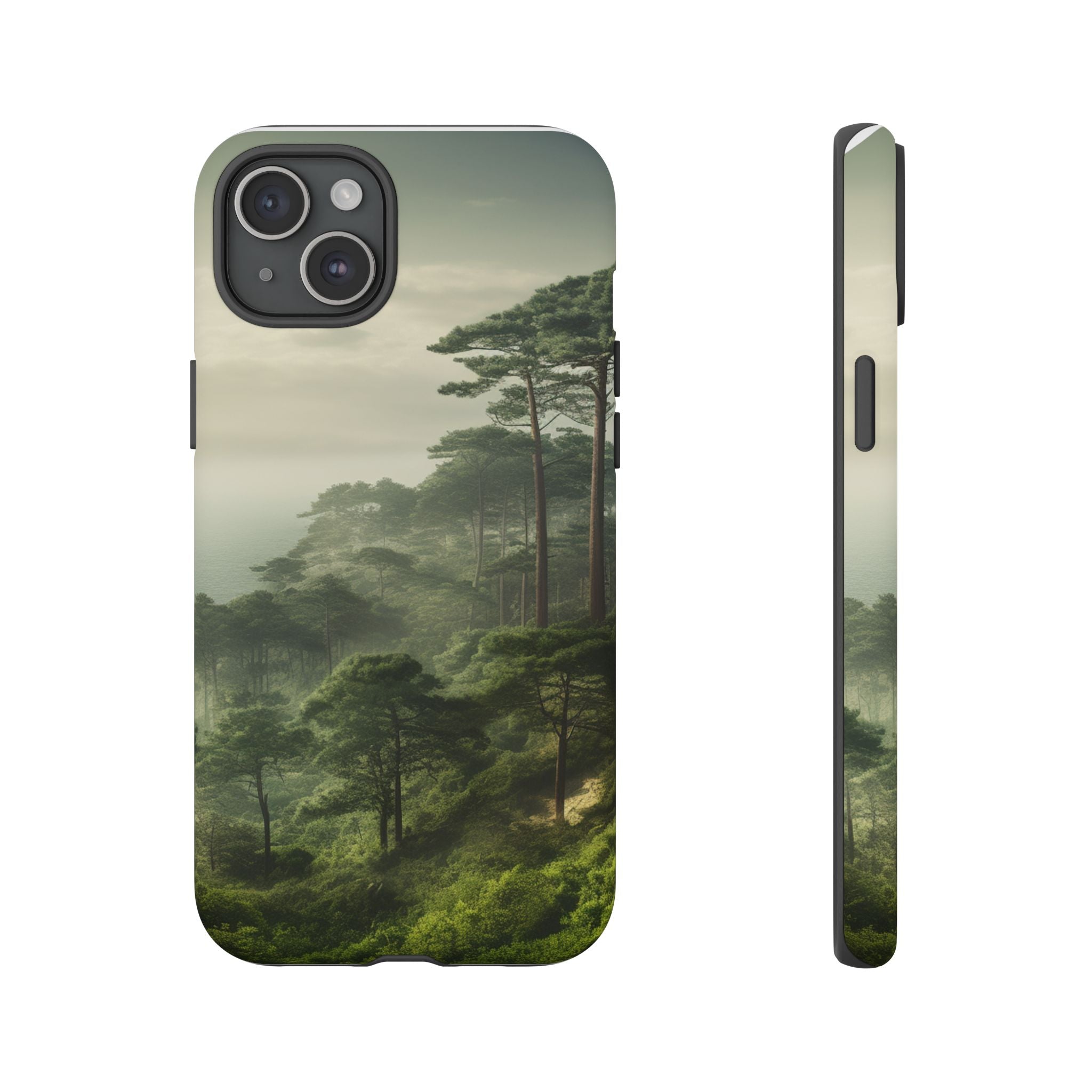Phone Case, Tough Case for iPhone, Forest Print Phone Cover, Nature Lover Gift, Protective Phone Case, Outdoor Adventure Accessory