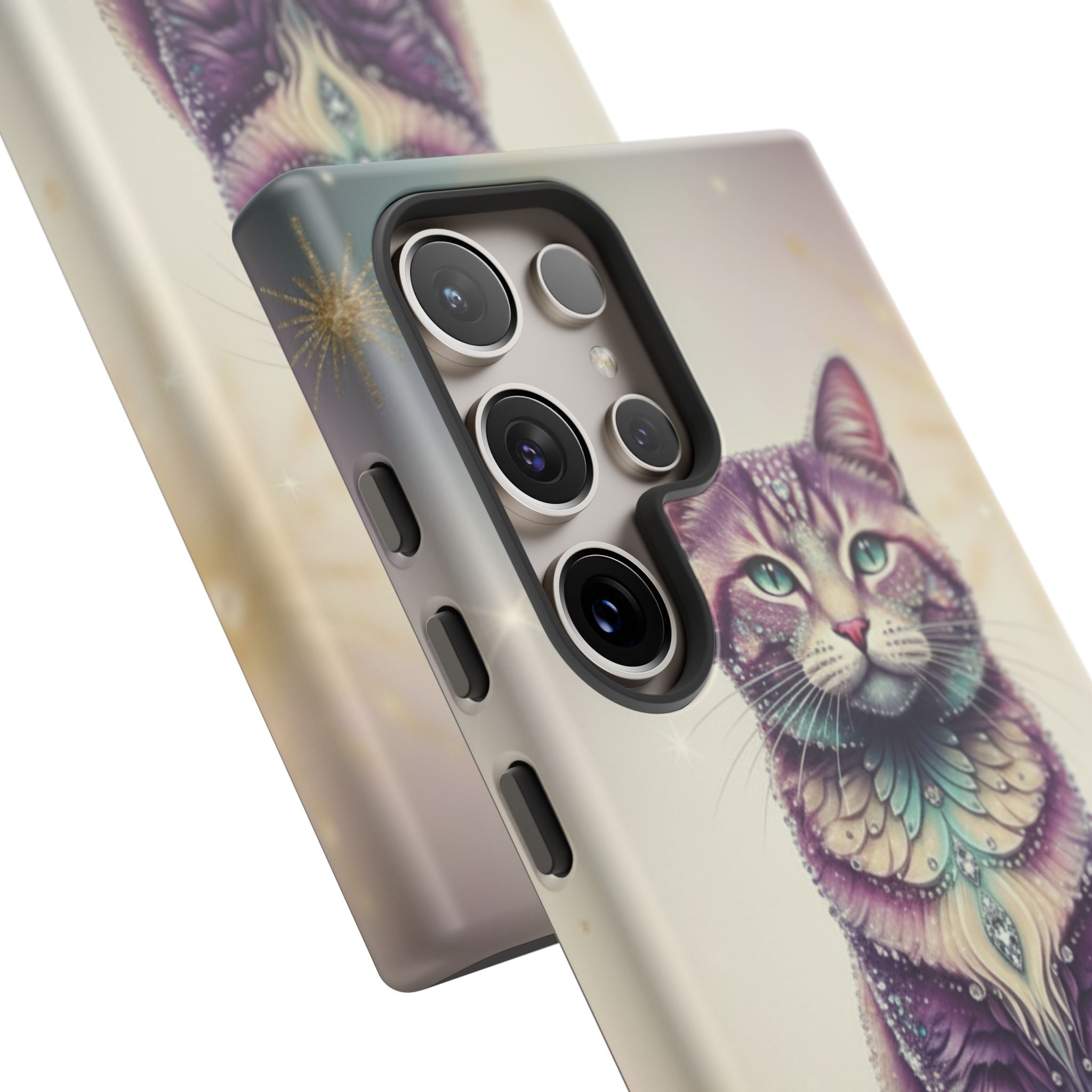 Mystic Cat Phone Case — Protective Tough Case with Enchanted Feline Design