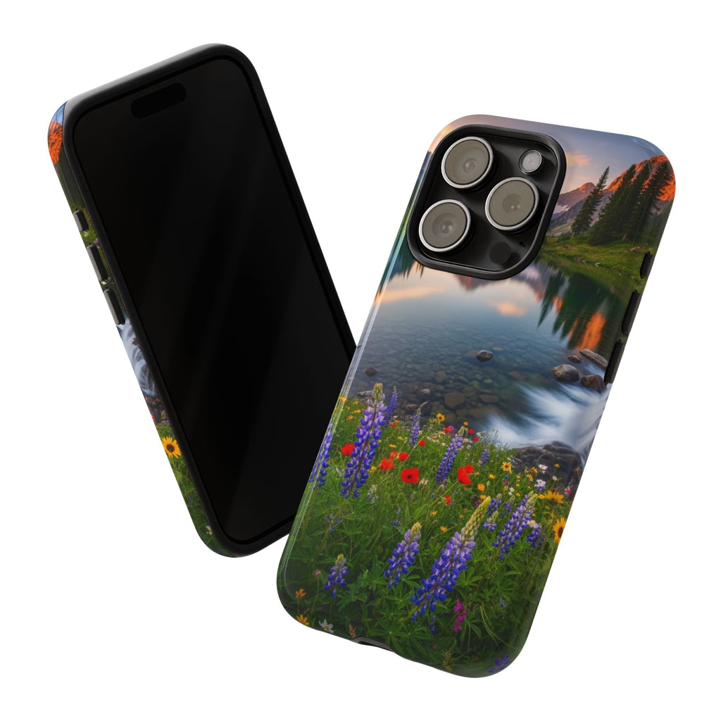 Mountain Wildflower Phone Case — Scenic Nature Tough Case
