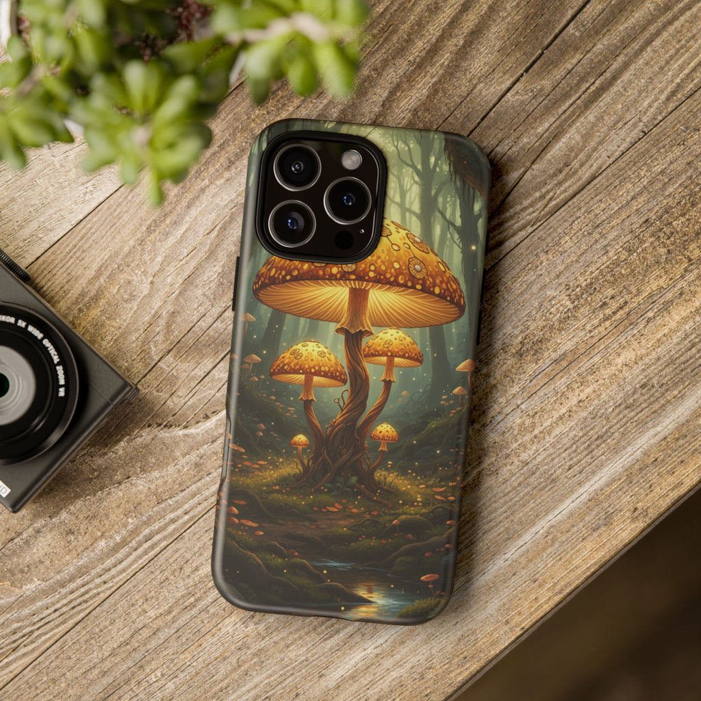 Mushroom Forest Tough Phone Case — Protective Fantasy Nature Design