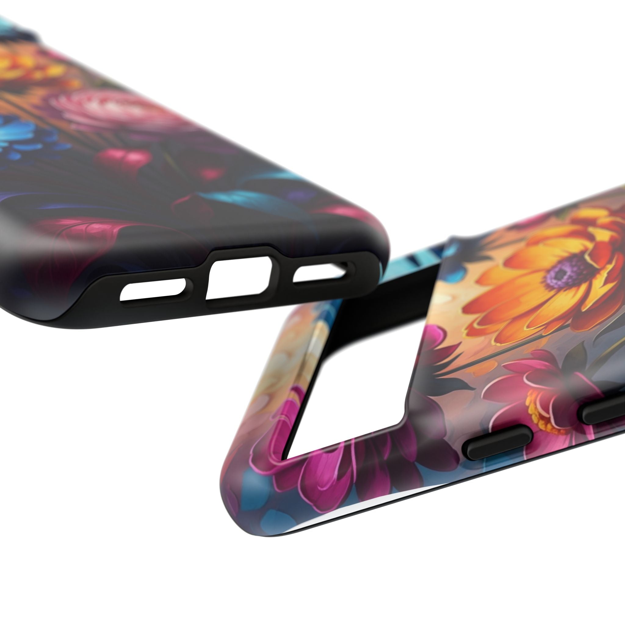 Floral Sunset Tough Phone Case — Vibrant Bloom Protective Cover