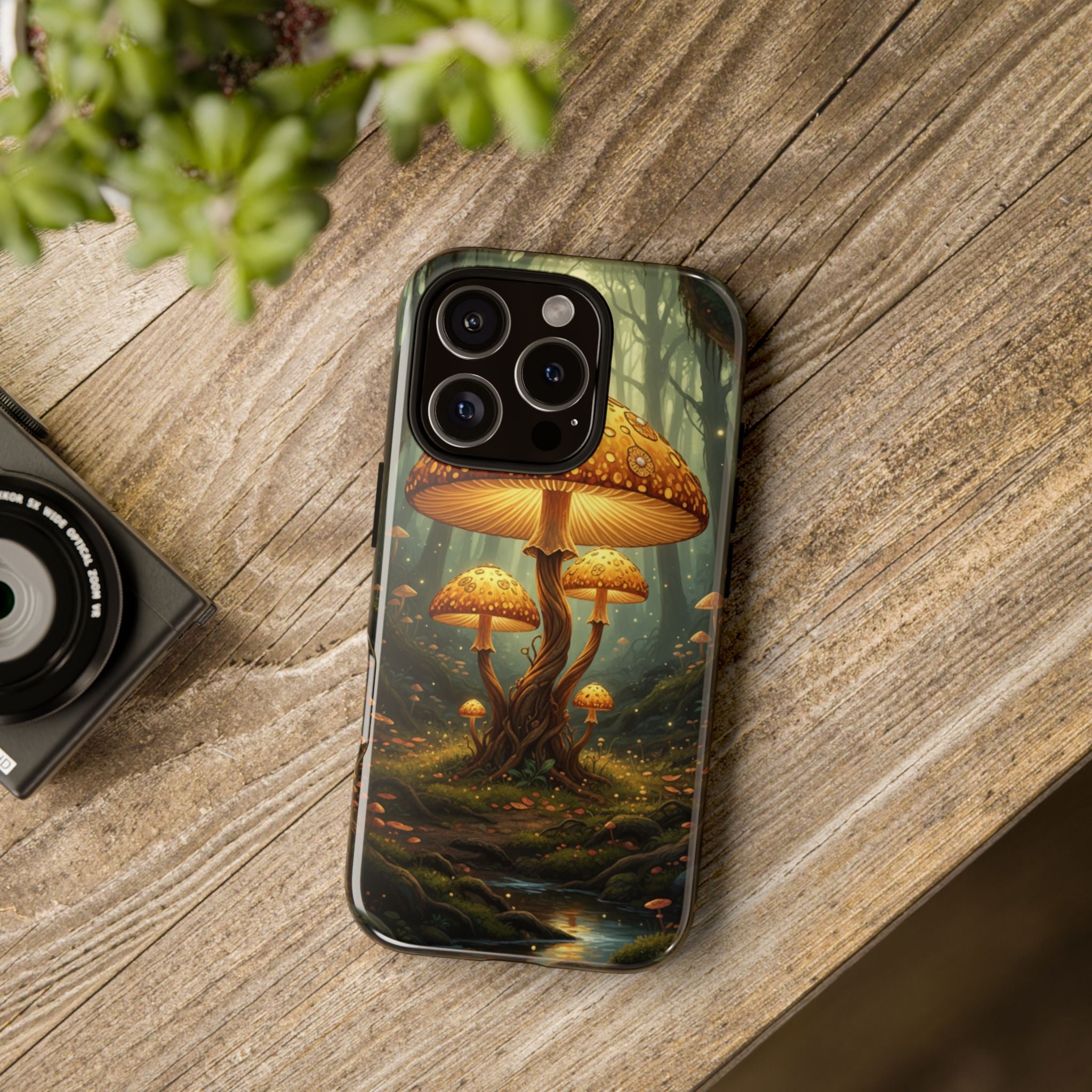 Mushroom Forest Tough Phone Case — Protective Fantasy Nature Design