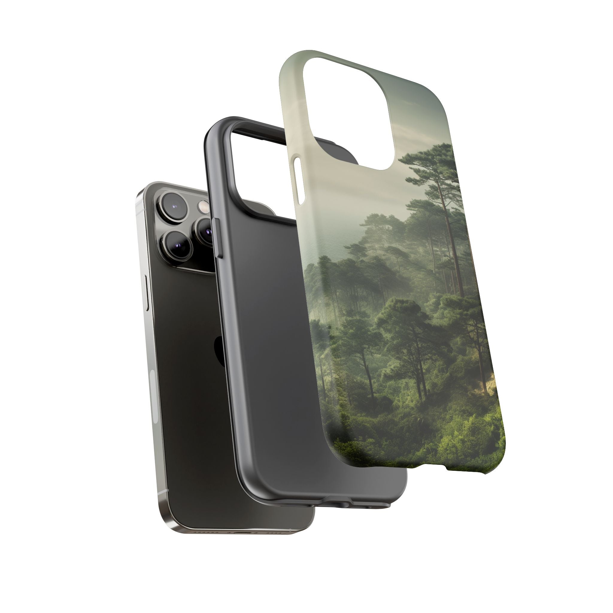 Phone Case, Tough Case for iPhone, Forest Print Phone Cover, Nature Lover Gift, Protective Phone Case, Outdoor Adventure Accessory