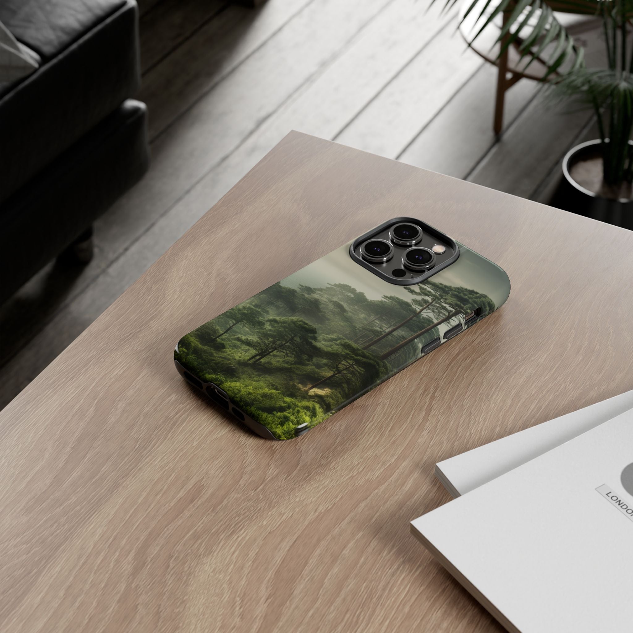 Phone Case, Tough Case for iPhone, Forest Print Phone Cover, Nature Lover Gift, Protective Phone Case, Outdoor Adventure Accessory