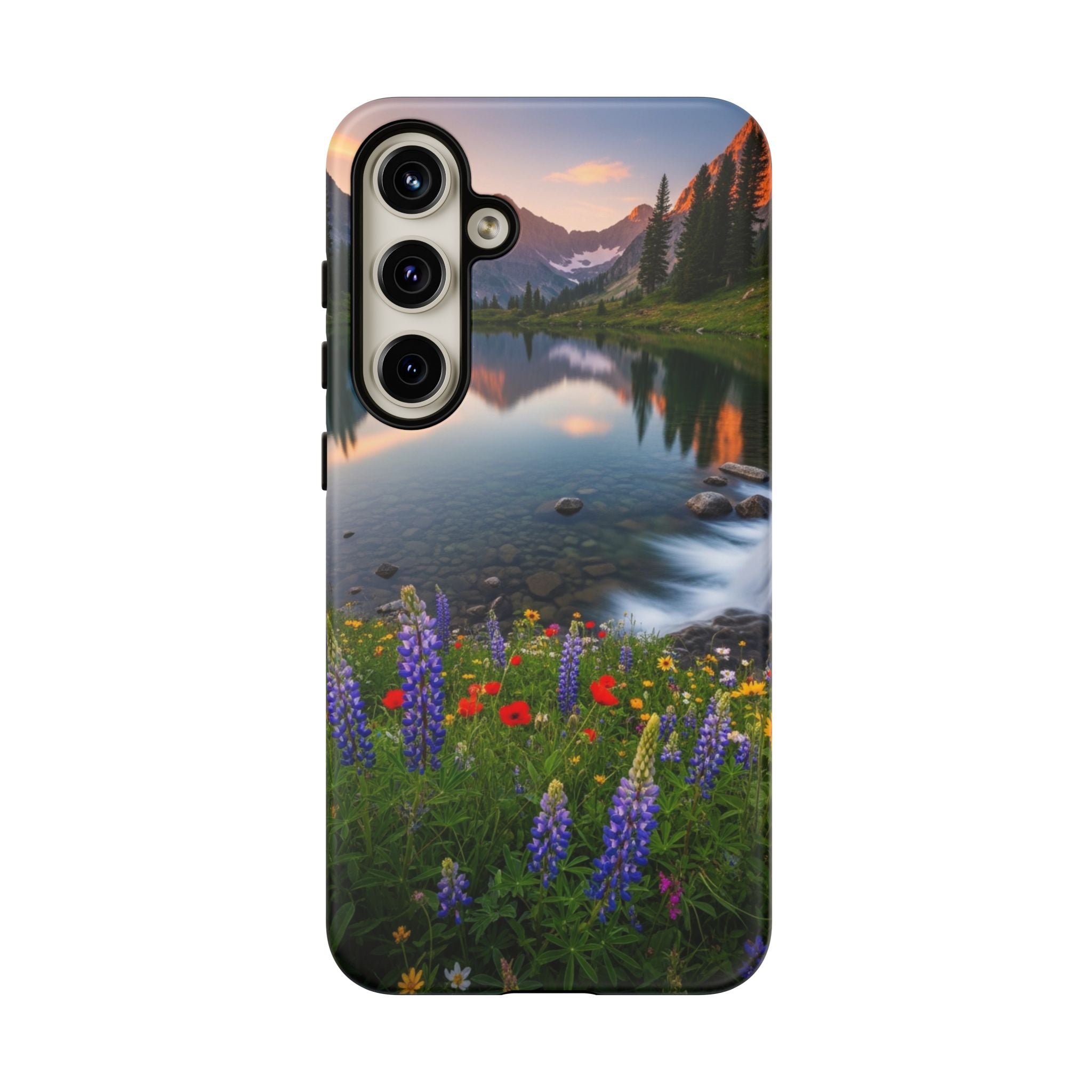 Mountain Wildflower Phone Case — Scenic Nature Tough Case
