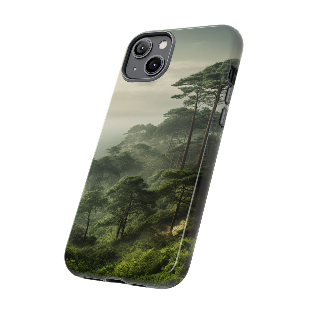 Phone Case, Tough Case for iPhone, Forest Print Phone Cover, Nature Lover Gift, Protective Phone Case, Outdoor Adventure Accessory