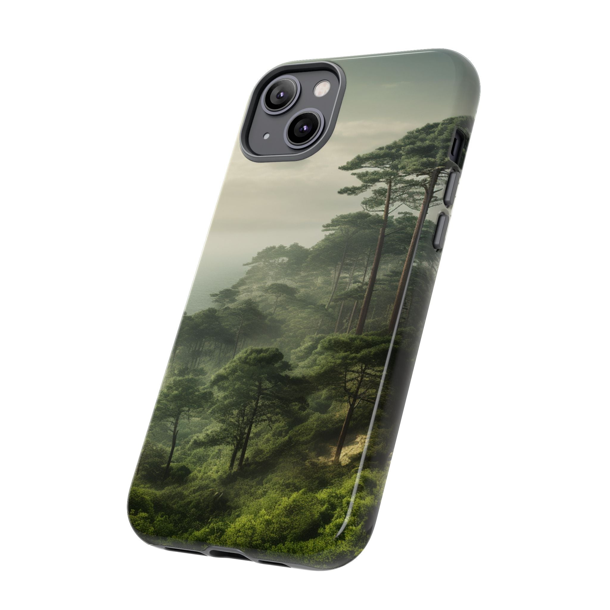 Phone Case, Tough Case for iPhone, Forest Print Phone Cover, Nature Lover Gift, Protective Phone Case, Outdoor Adventure Accessory