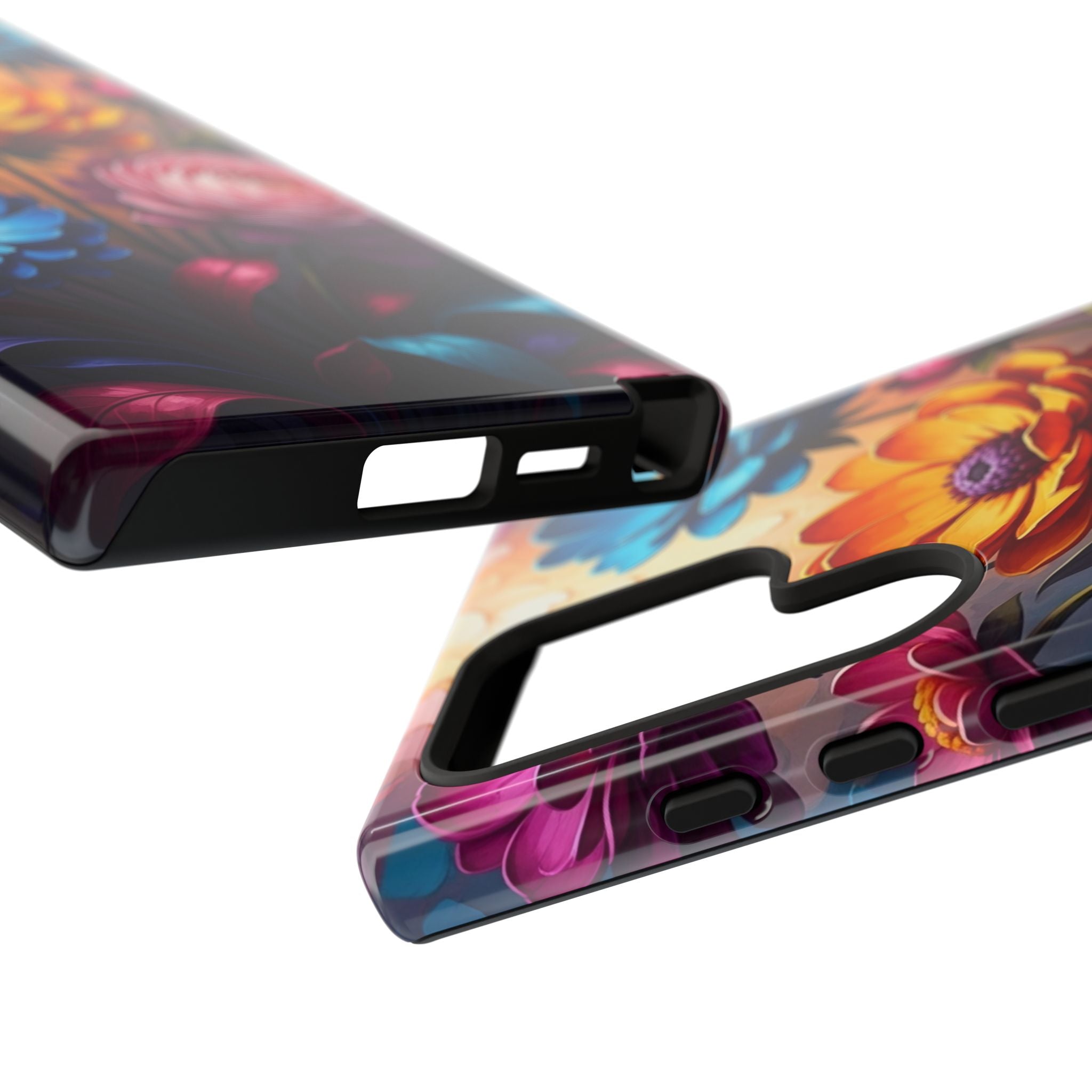 Floral Sunset Tough Phone Case — Vibrant Bloom Protective Cover