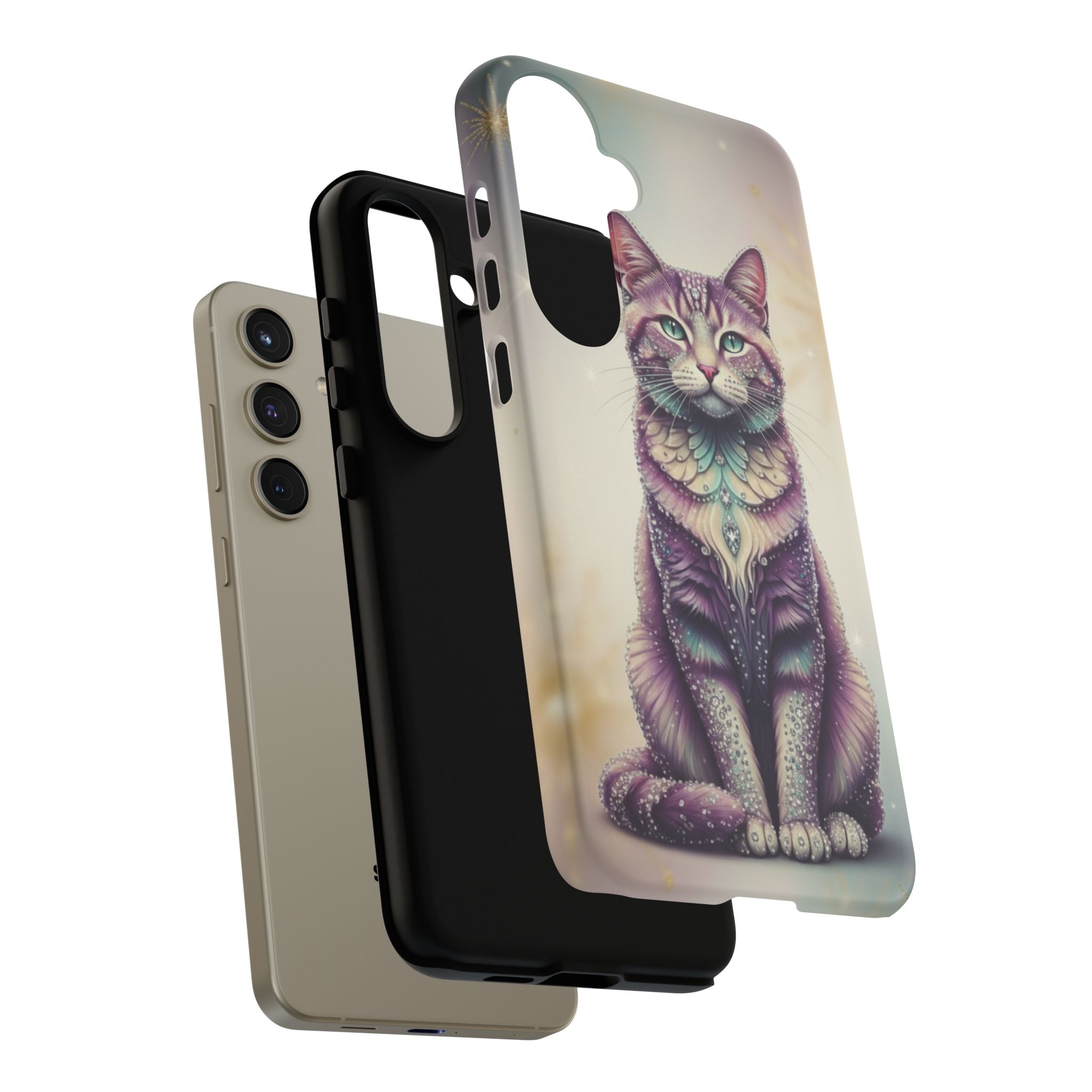 Mystic Cat Phone Case — Protective Tough Case with Enchanted Feline Design